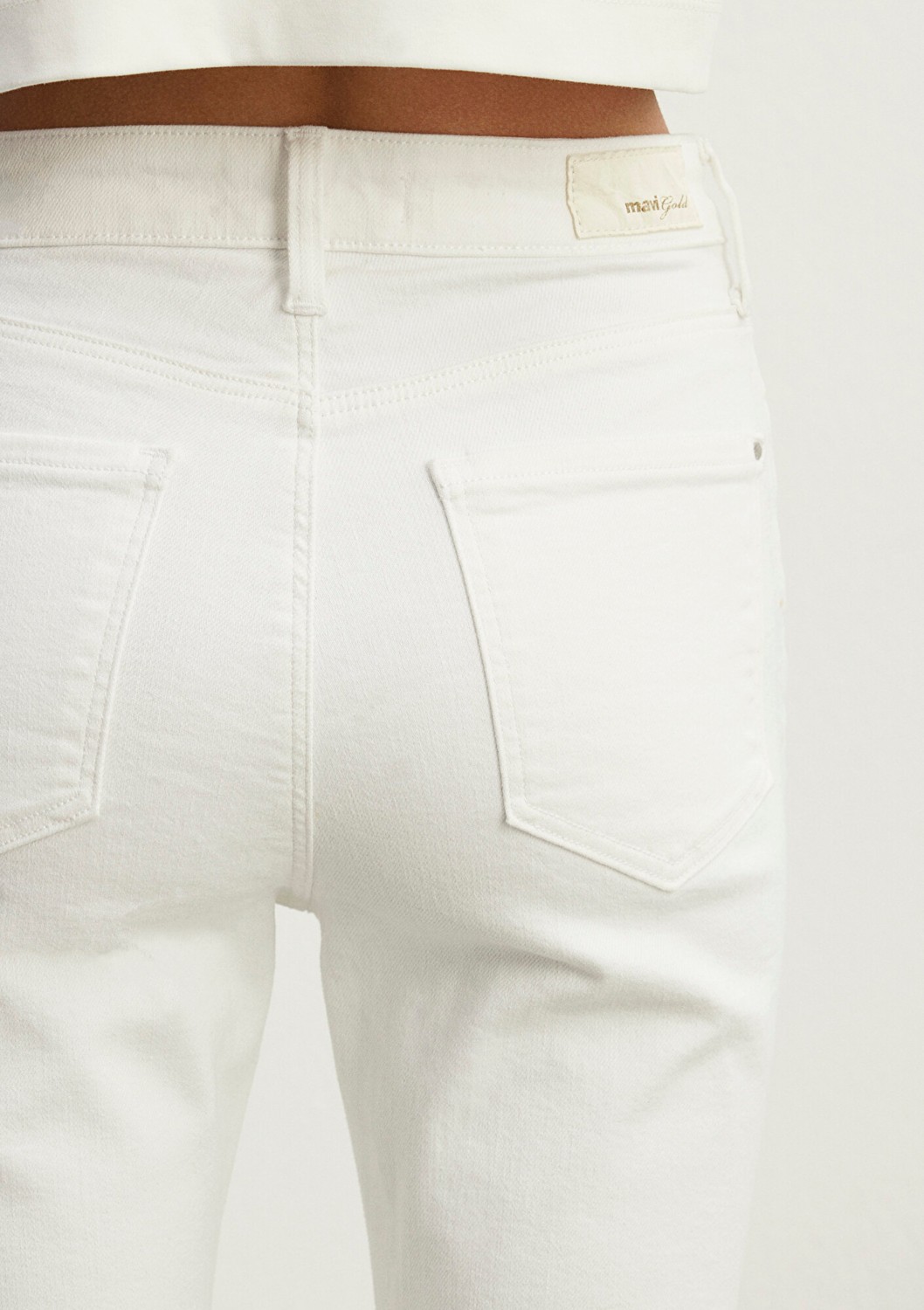 Mavi Serenay Gold Shape Beyaz Jean Pantolon 100980-83673 görsel 8