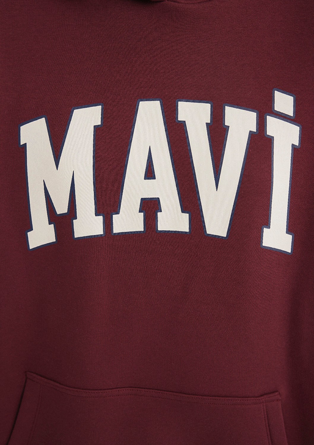Mavi Logo Baskılı Kapüşonlu Bordo Sweatshirt 1600361-85493 görsel 6