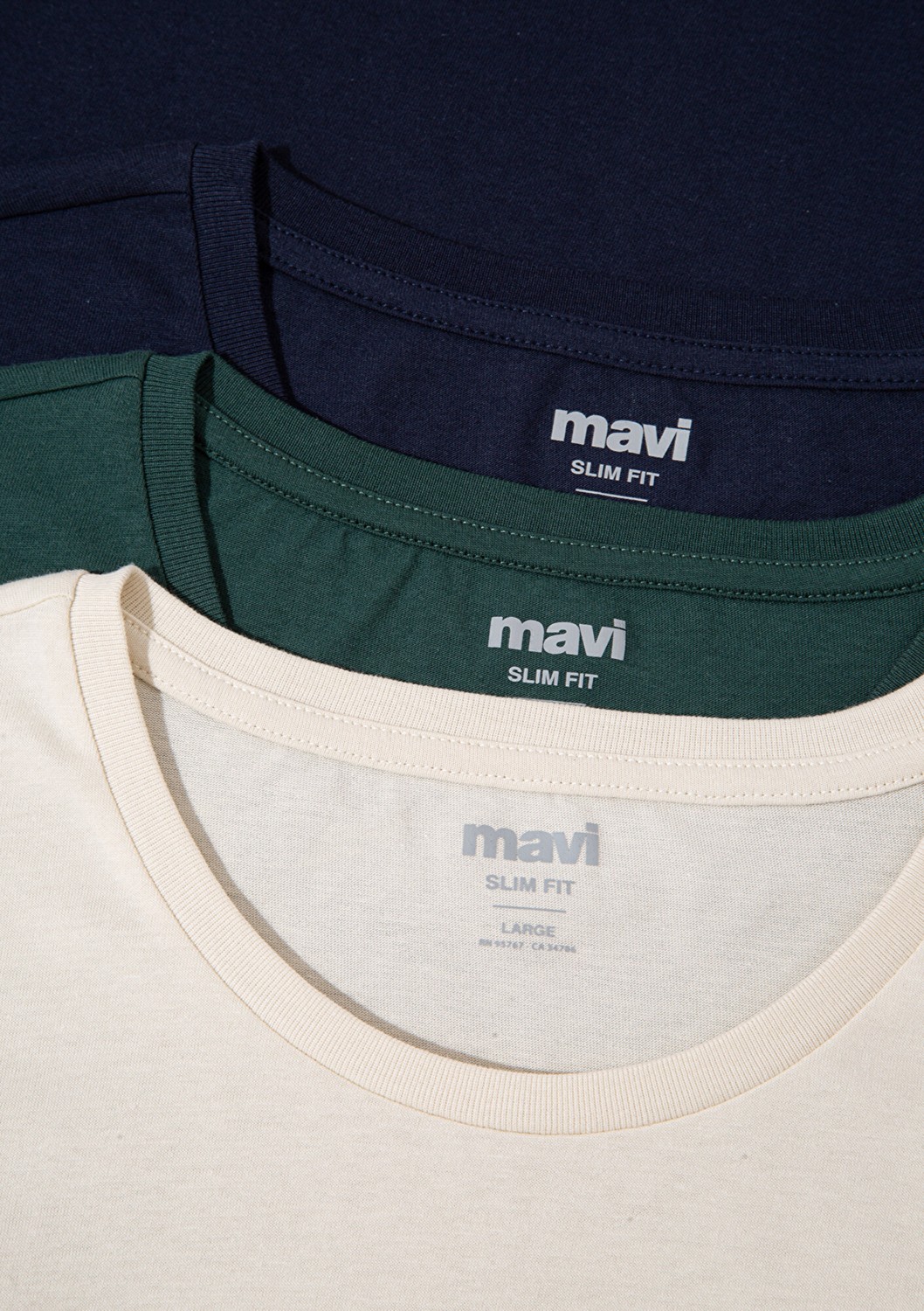 Mavi 3lü Bisiklet Yaka Erkek Basic Tişört 0611784-70490 görsel 8