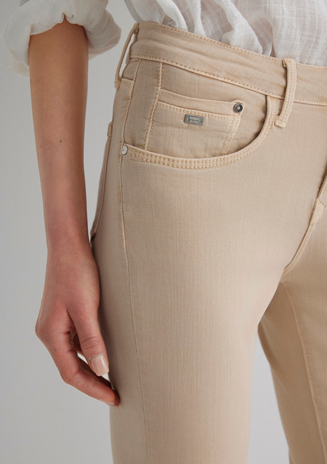 Mavi Ada Mavi Premium Krem Gabardin Pantolon 1020586447 görsel 6