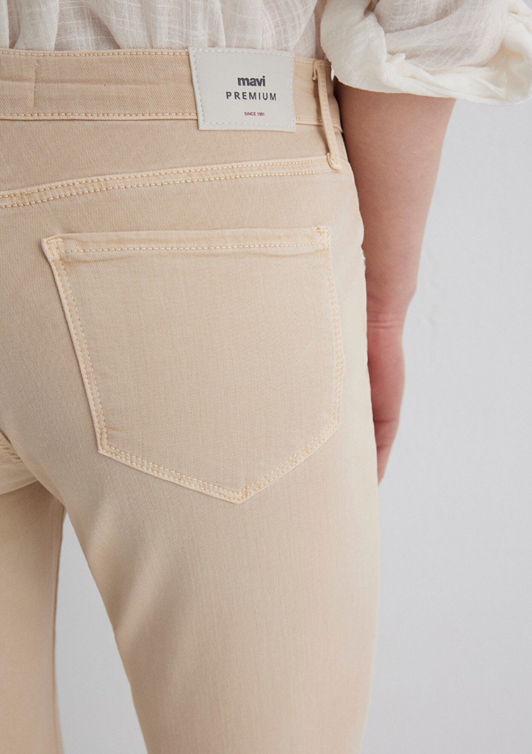 Mavi Ada Mavi Premium Krem Gabardin Pantolon 1020586447 görsel 7
