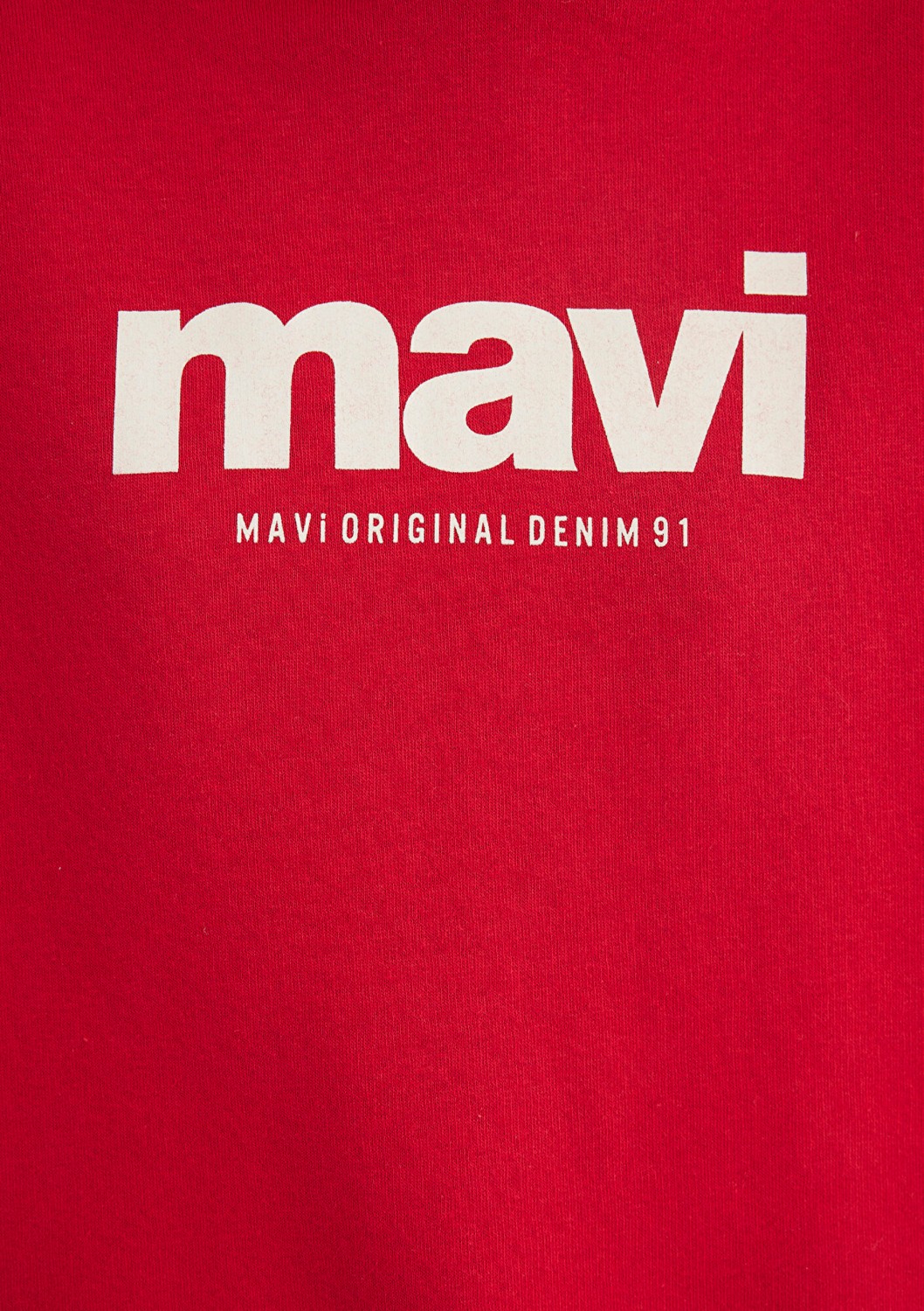 Mavi Logo Baskılı Kapüşonlu Kırmızı Sweatshirt 168334-35476 görsel 7