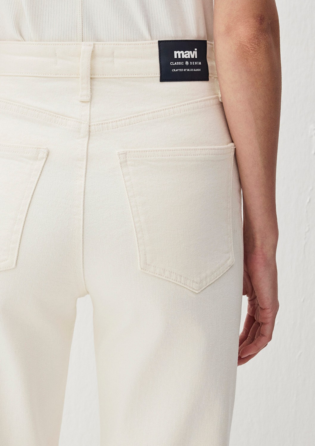 Mavi Sky Classic Denim Ekru Jean Pantolon 1010627-88689 görsel 8