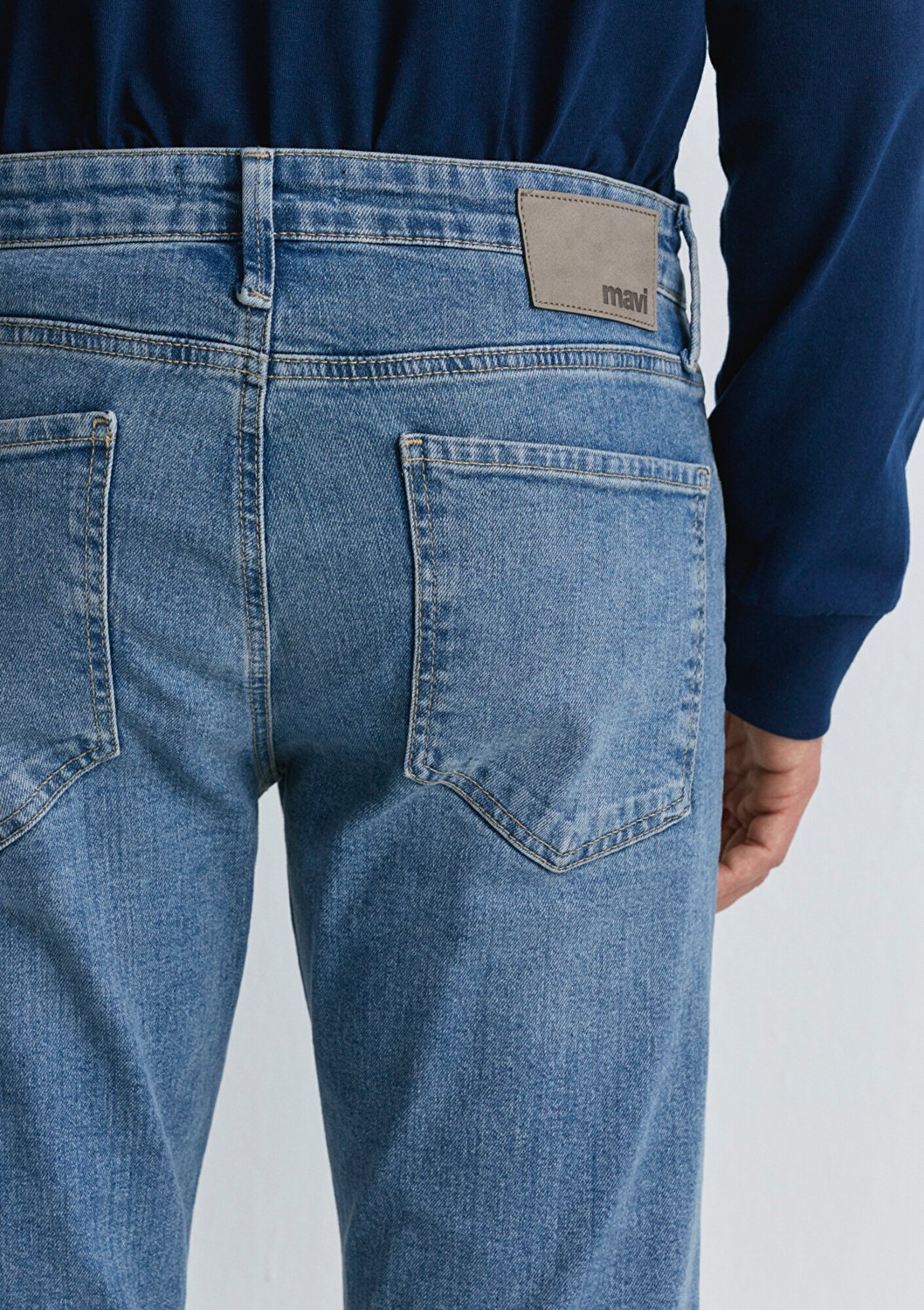 Mavi Hunter 90LAR Puslu Vintage Açık Mavi Jean Pantolon 0020289268 görsel 7