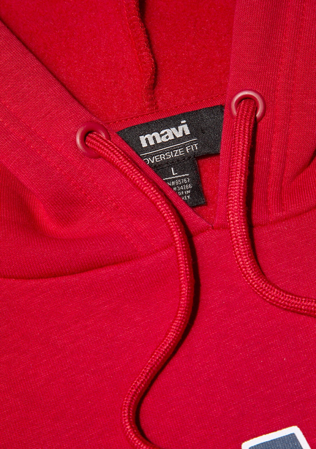 Mavi Logo Baskılı Kapüşonlu Kırmızı Sweatshirt 067149-70464 görsel 6