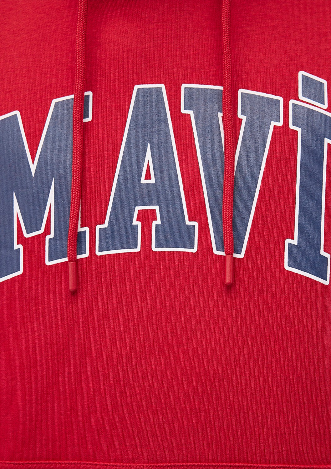 Mavi Logo Baskılı Kapüşonlu Kırmızı Sweatshirt 067149-70464 görsel 7