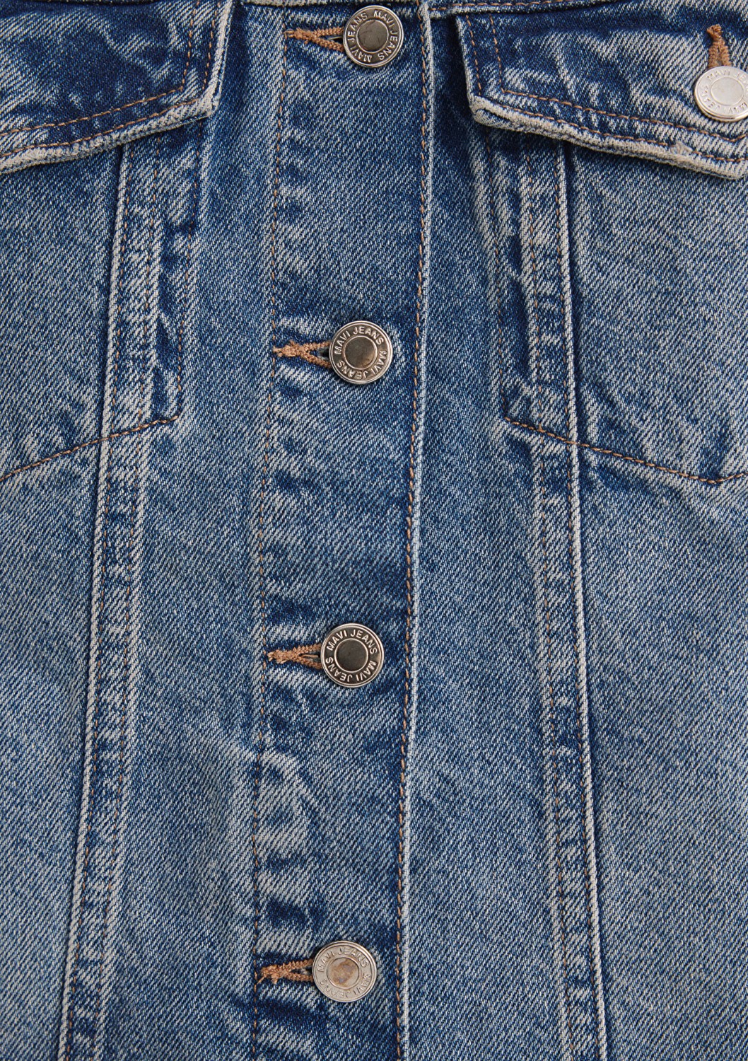 Mavi Karla 90lar İndigo Mavisi Jean Ceket 110154-30868 görsel 7