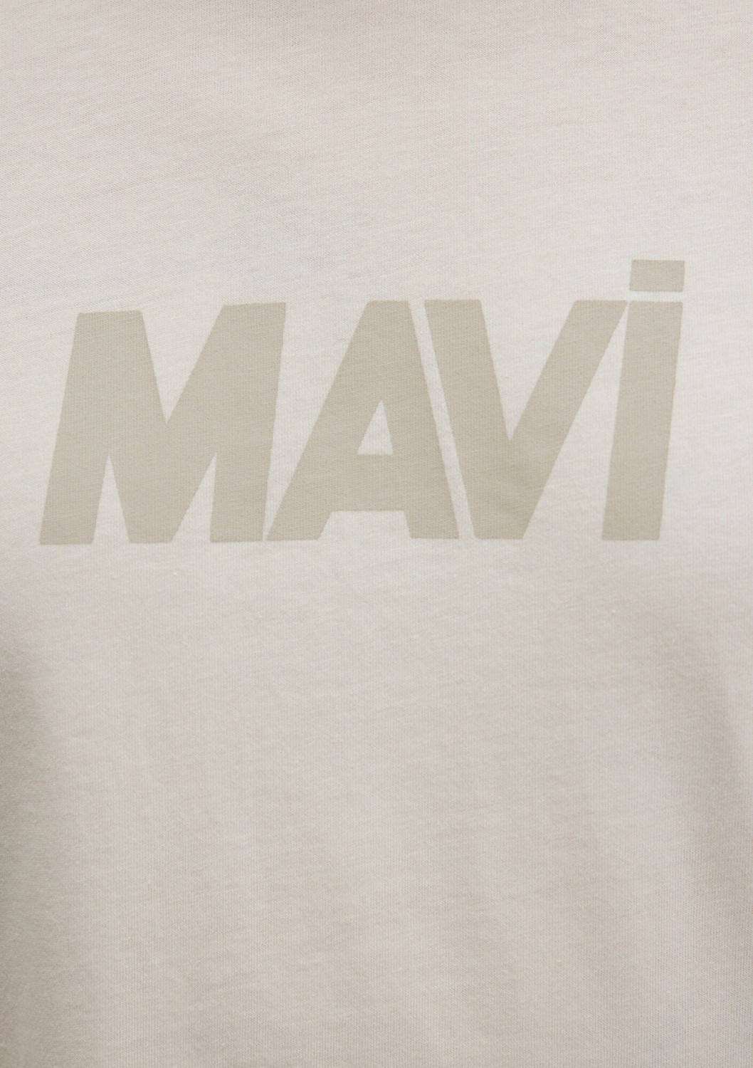 Mavi Logo Baskılı Bej Tişört 0612896-70134 görsel 7