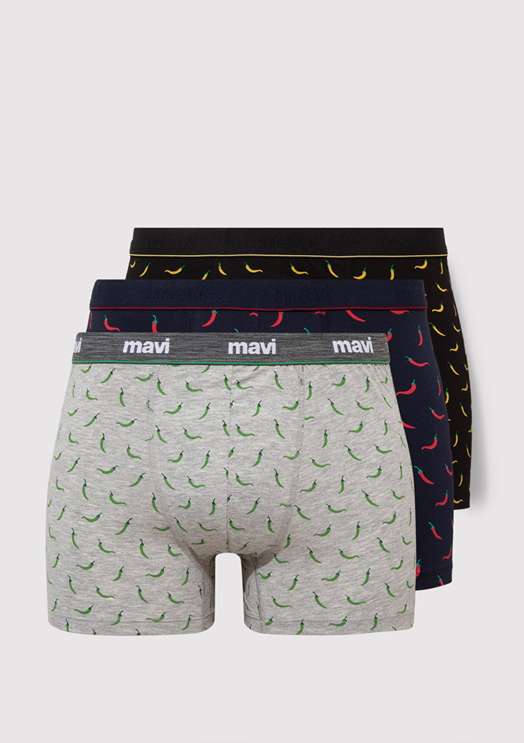 Mavi 3lü Baskılı Boxer 0911988-900