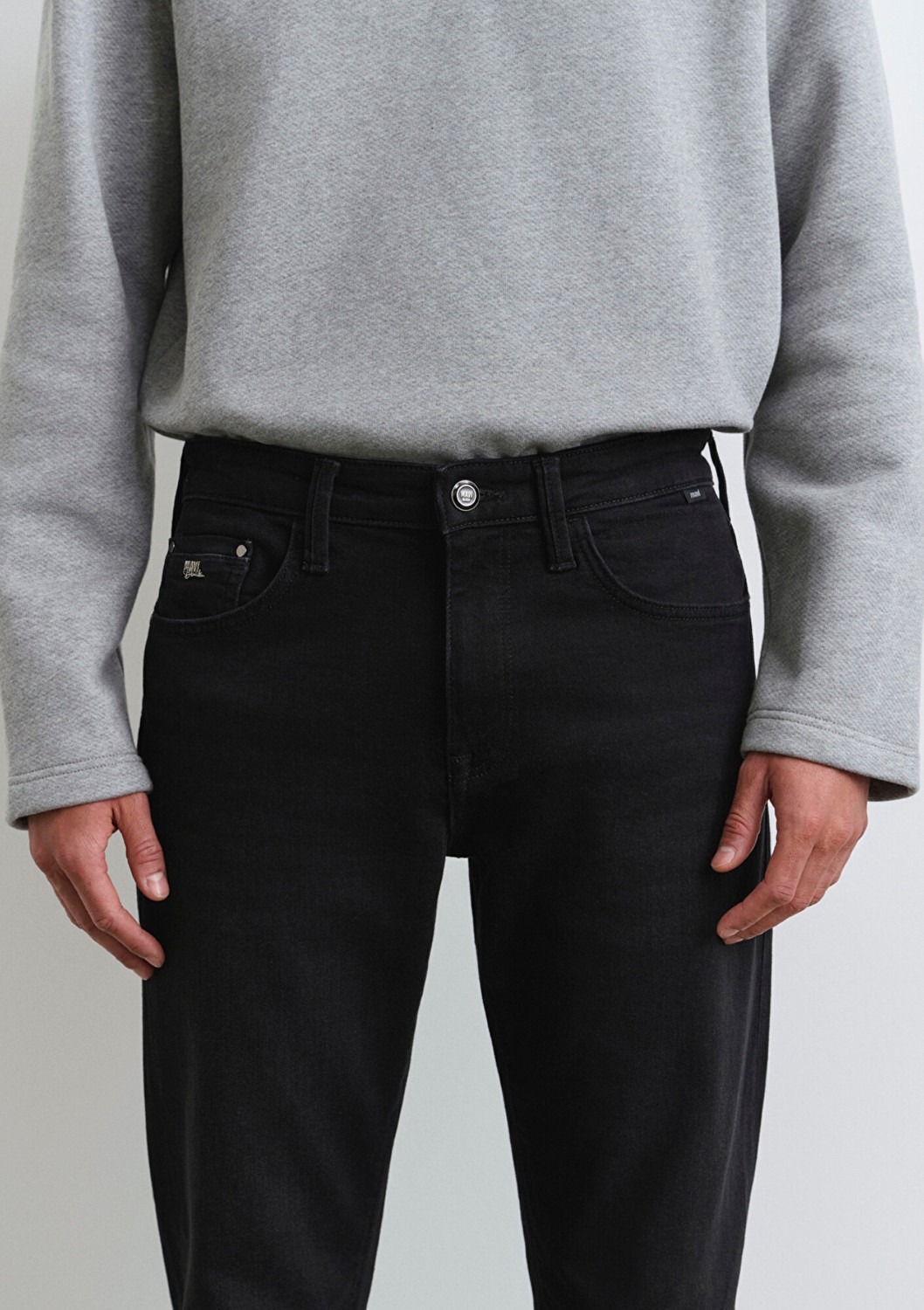 Mavi Hunter Lux Black Koyu Antrasit Gabardin Pantolon 0020290823 görsel 8