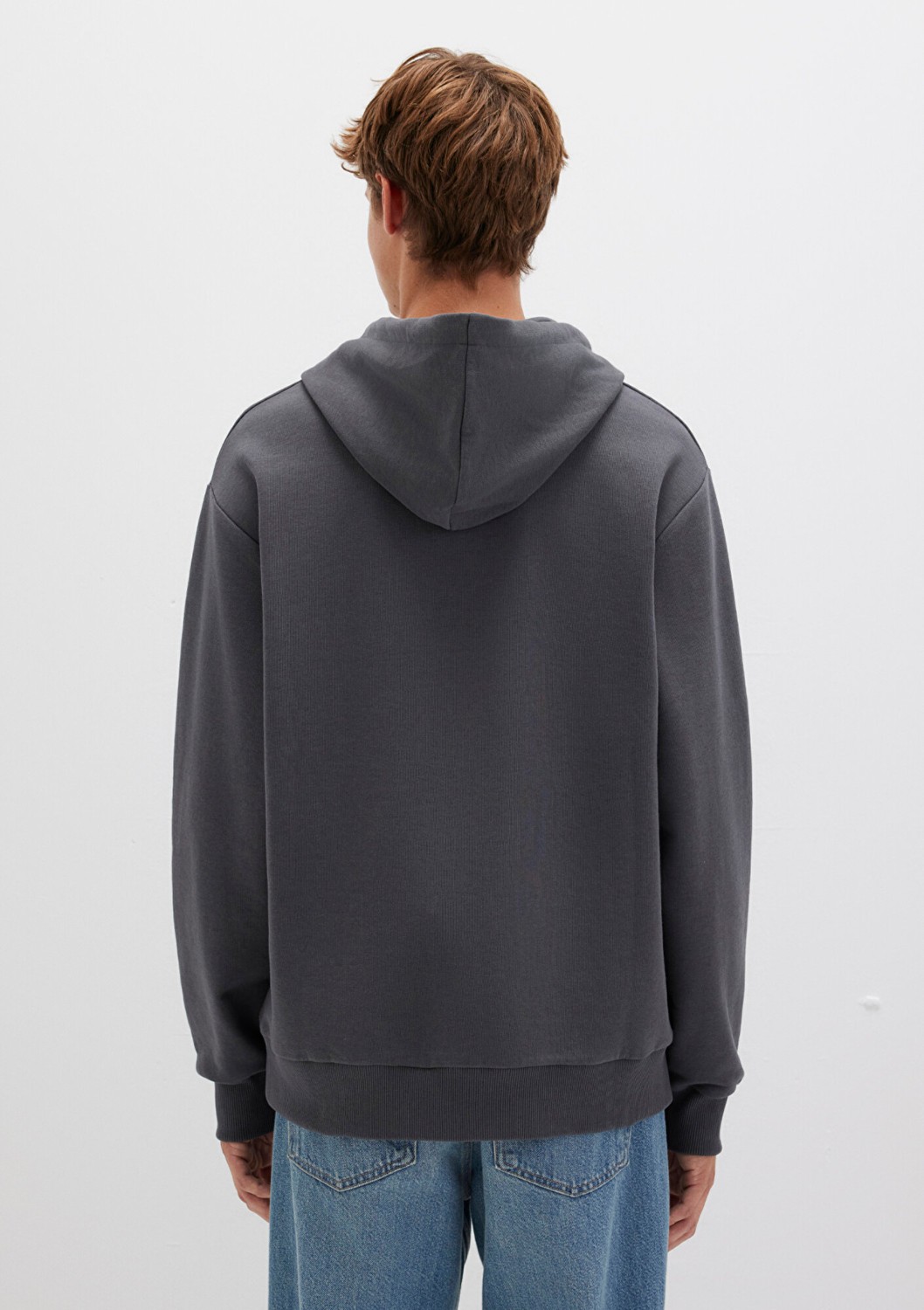 Mavi Mvjns Logo Baskılı Kapüşonlu Antrasit Sweatshirt 0611786-80106 görsel 4