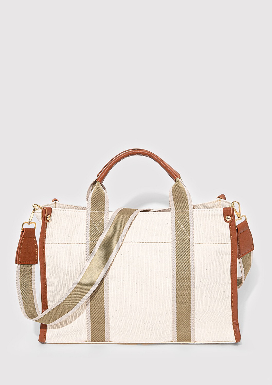 Mavi Ekru Tote Çanta 1912165-34523 görsel 8