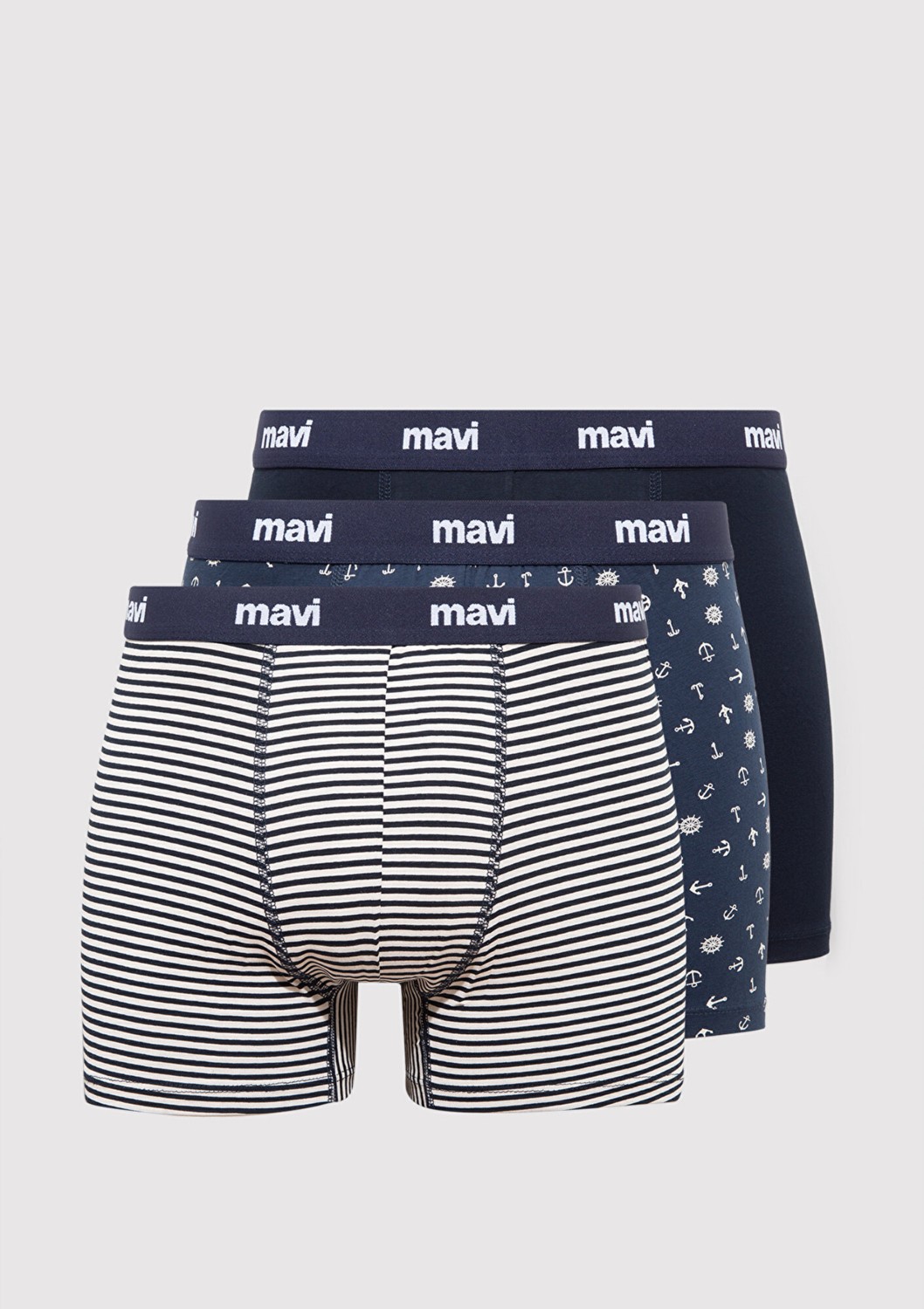 Mavi 3lü Baskılı Lacivert Boxer 0911505-70490 görsel 6