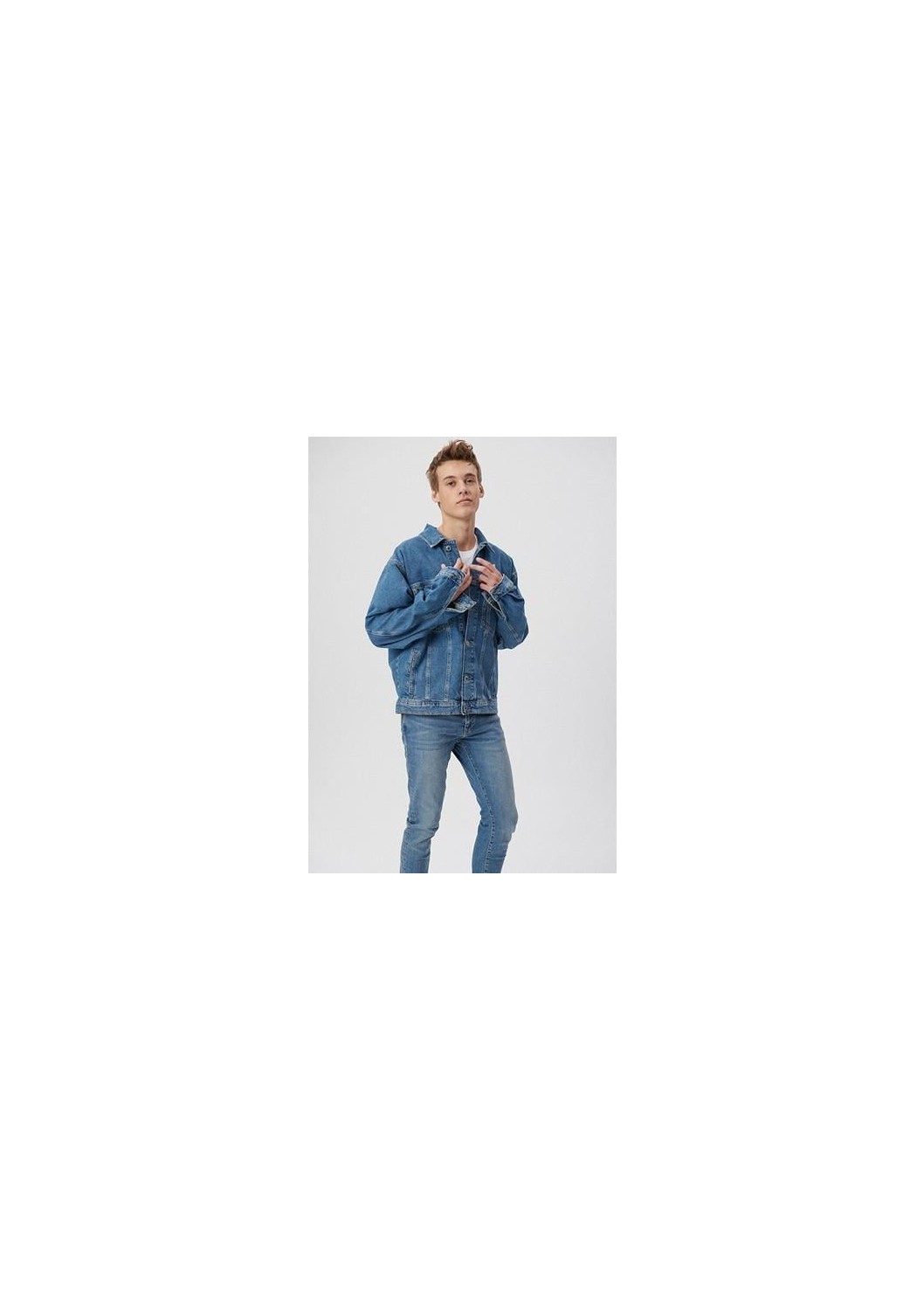 Mavi Ryan 90lar İndigo Mavisi Jean Ceket Erkek Cepli Normal Kesim 2XL Uzun Kol görsel 6