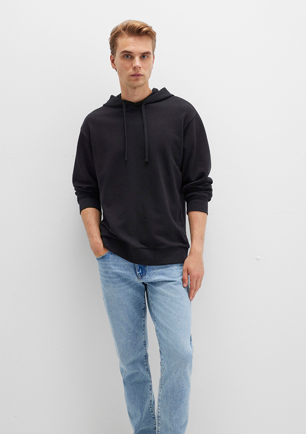 Mavi Kapüşonlu Siyah Sweatshirt 0S10417-900 görsel 8