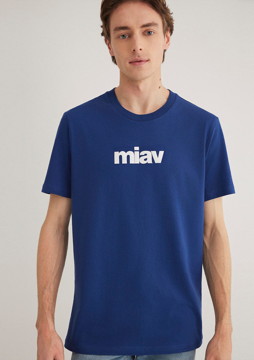 Mavi Miav Baskılı Mavi Tişört 067153-70722 görsel 8