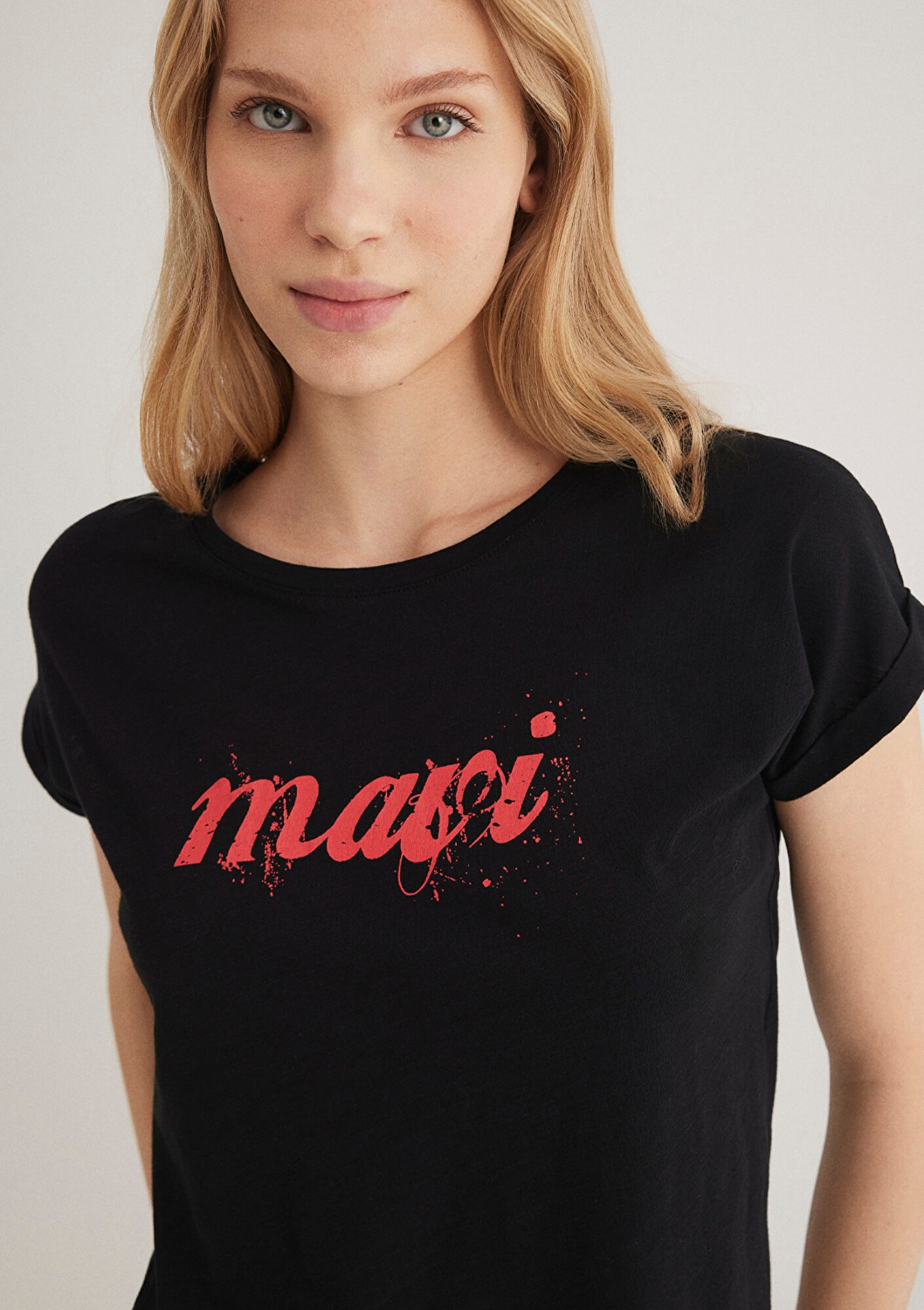 Mavi Logo Baskılı Siyah Tişört 166422-900 görsel 8