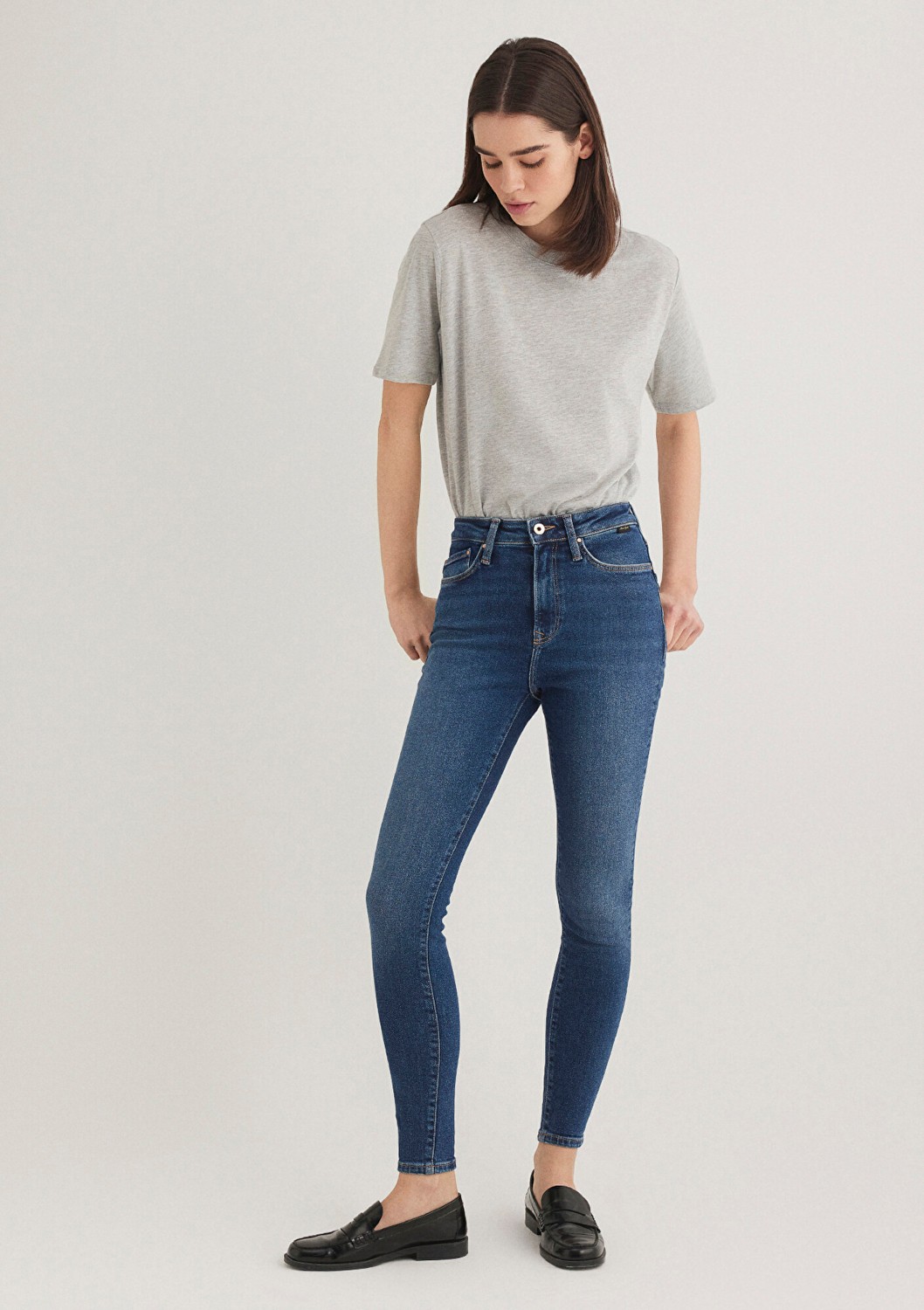 Mavi Serenay Gold Shape Koyu Mavi Jean Pantolon 100980-33687 görsel 8