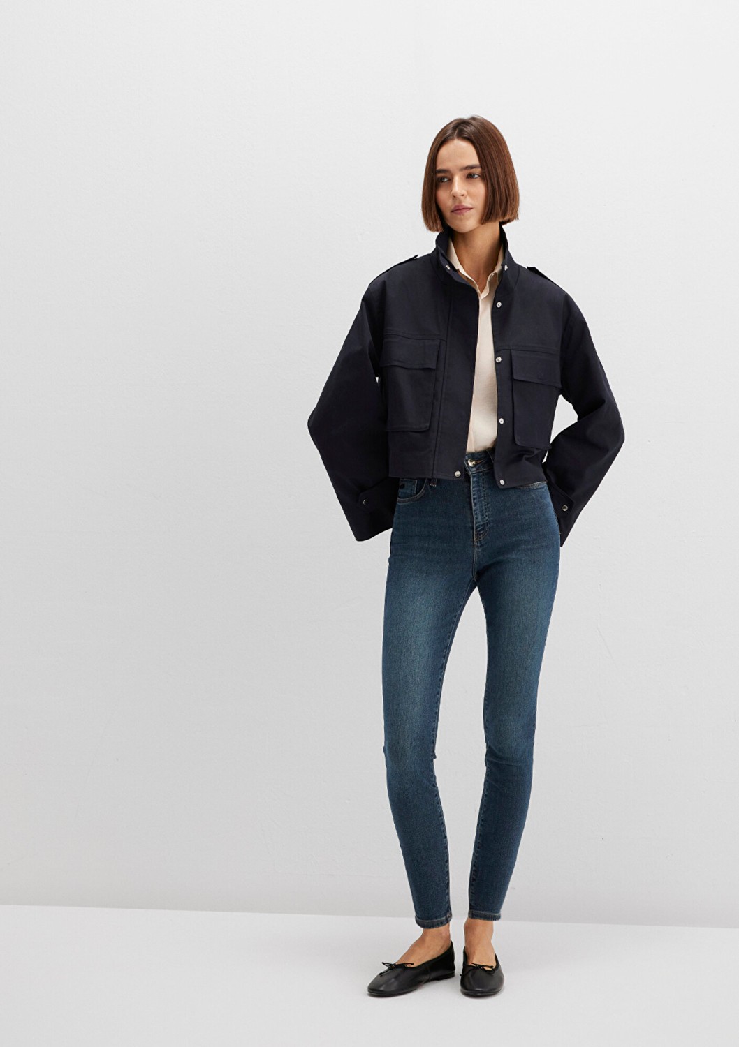 Mavi Serenay Gold Premium Gölgeli Koyu Mavi Jean Pantolon 100980-90530 görsel 2