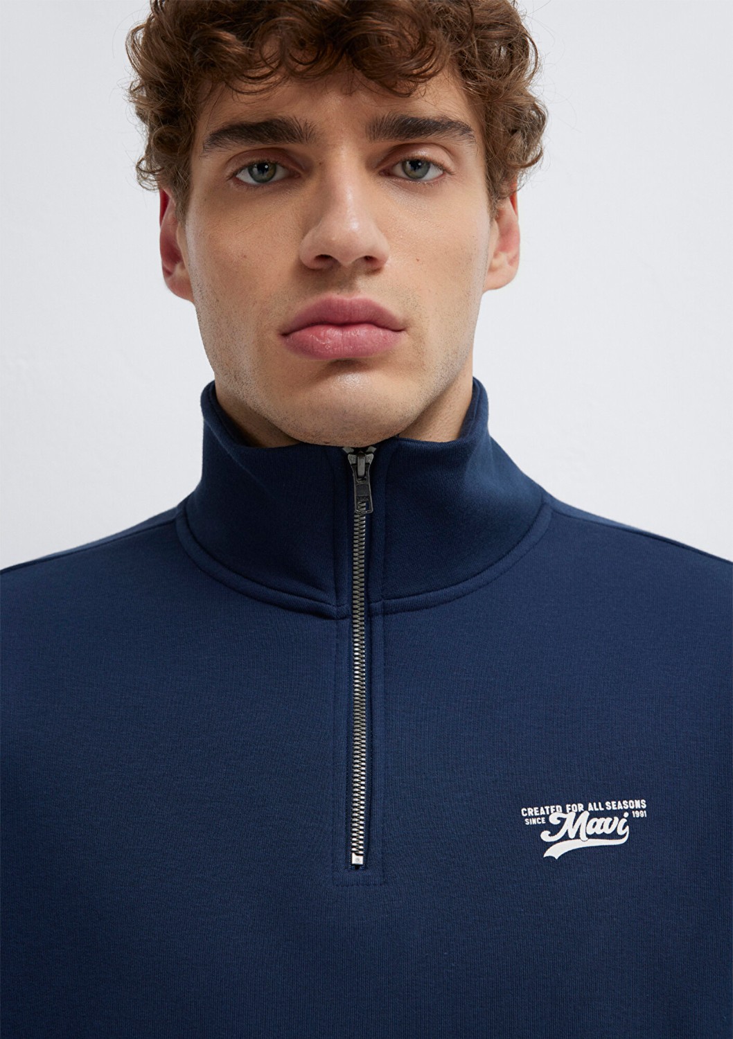 Mavi Yarı Fermuarlı Lacivert Sweatshirt 0S10465-70497 görsel 6