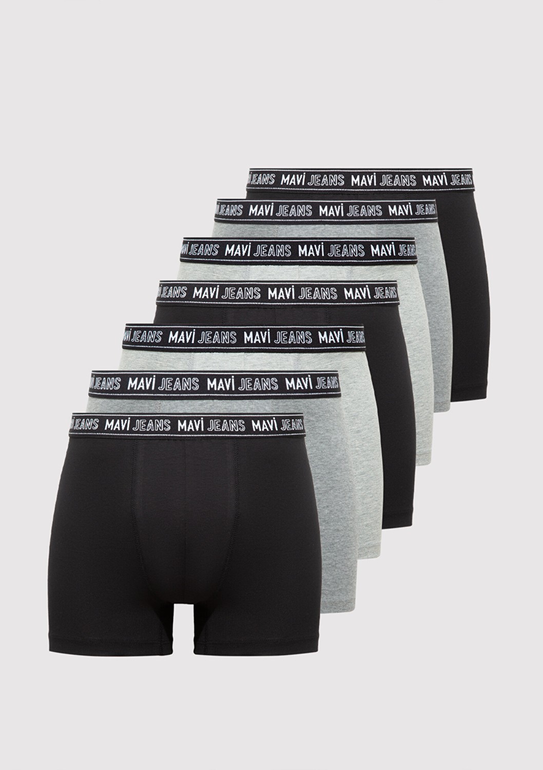 Mavi 7li Siyah Basic Boxer 0912288-900