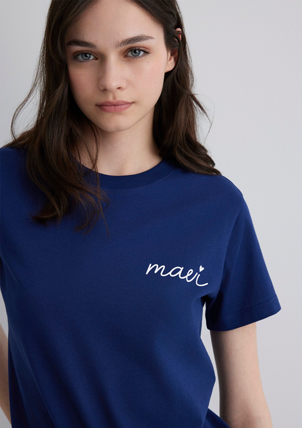 Mavi Logo Baskılı Lacivert Tişört 1612962-70722 görsel 8