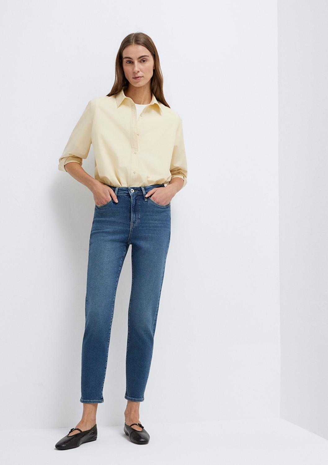 Mavi Star Gold Shape Puslu Koyu Mavi Jean Pantolon 101077-90534