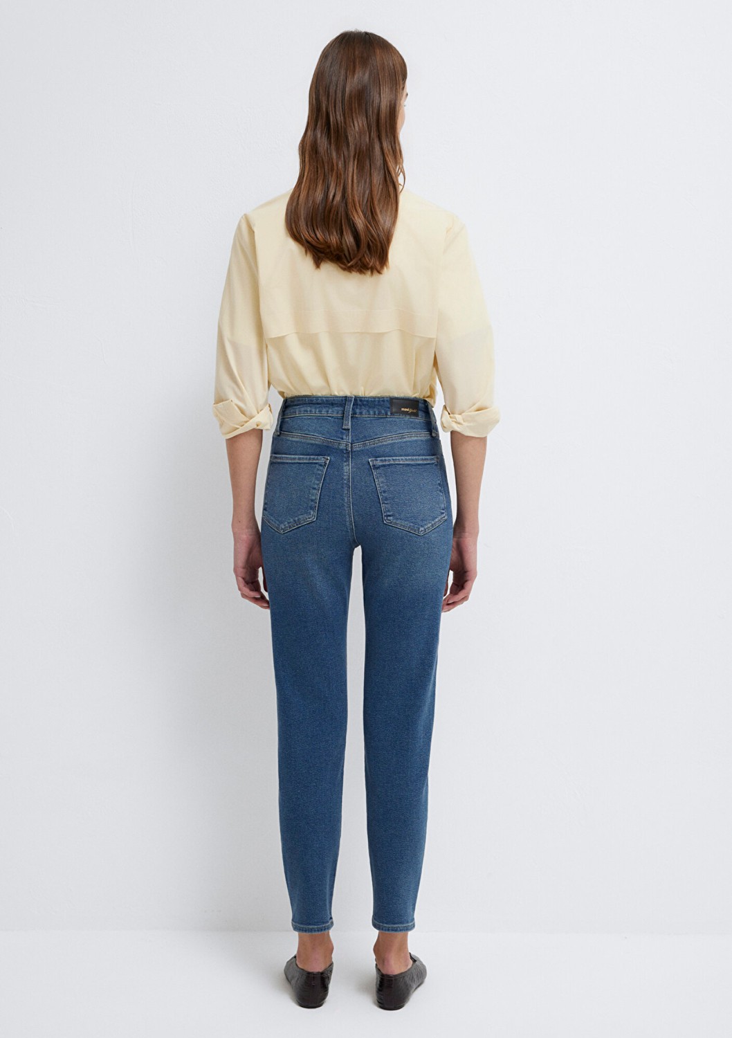 Mavi Star Gold Shape Puslu Koyu Mavi Jean Pantolon 101077-90534 görsel 5