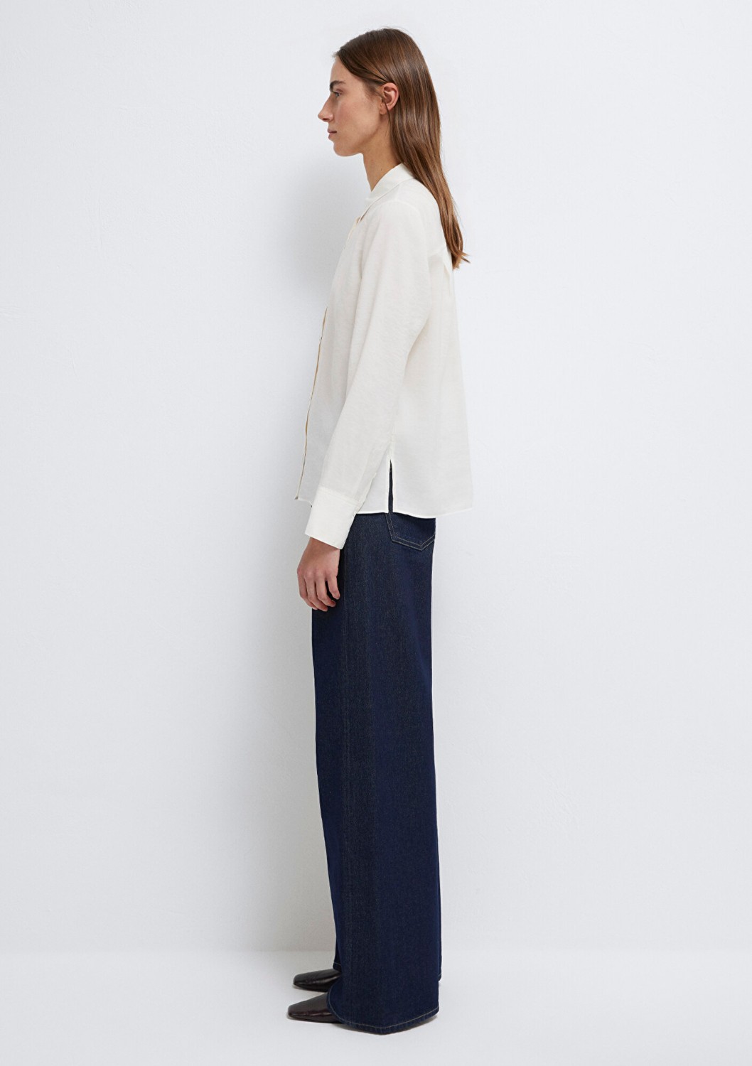 Mavi Ekru (TENCEL™) Liyosel Karışımlı Gömlek 1211374-70057 görsel 5