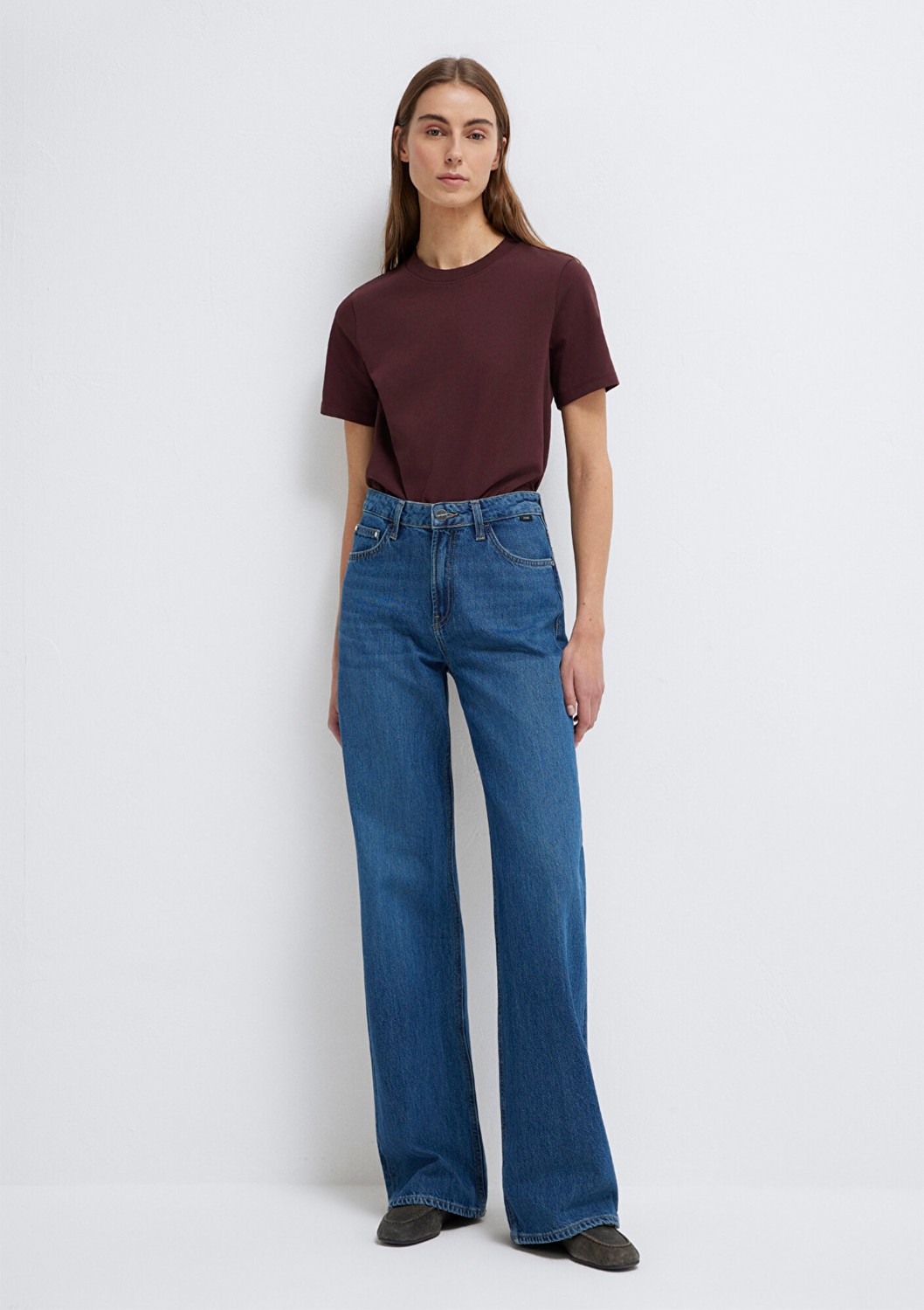 Mavi Bordo Basic Tişört 1613788-70223 görsel 2