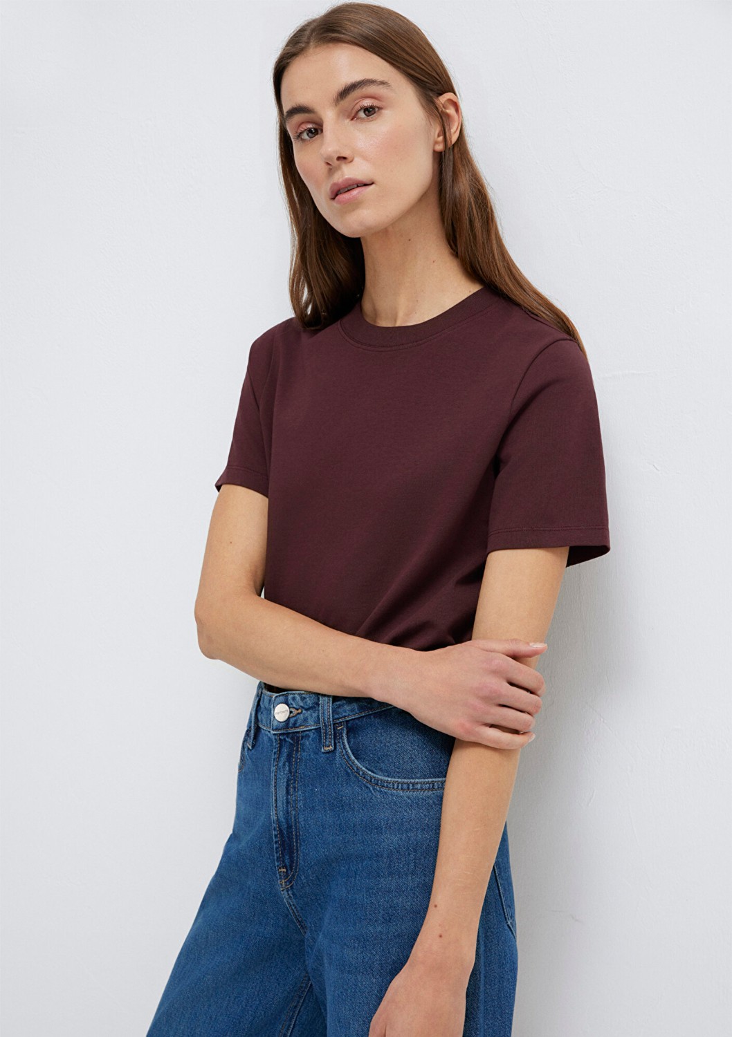 Mavi Bordo Basic Tişört 1613788-70223 görsel 3