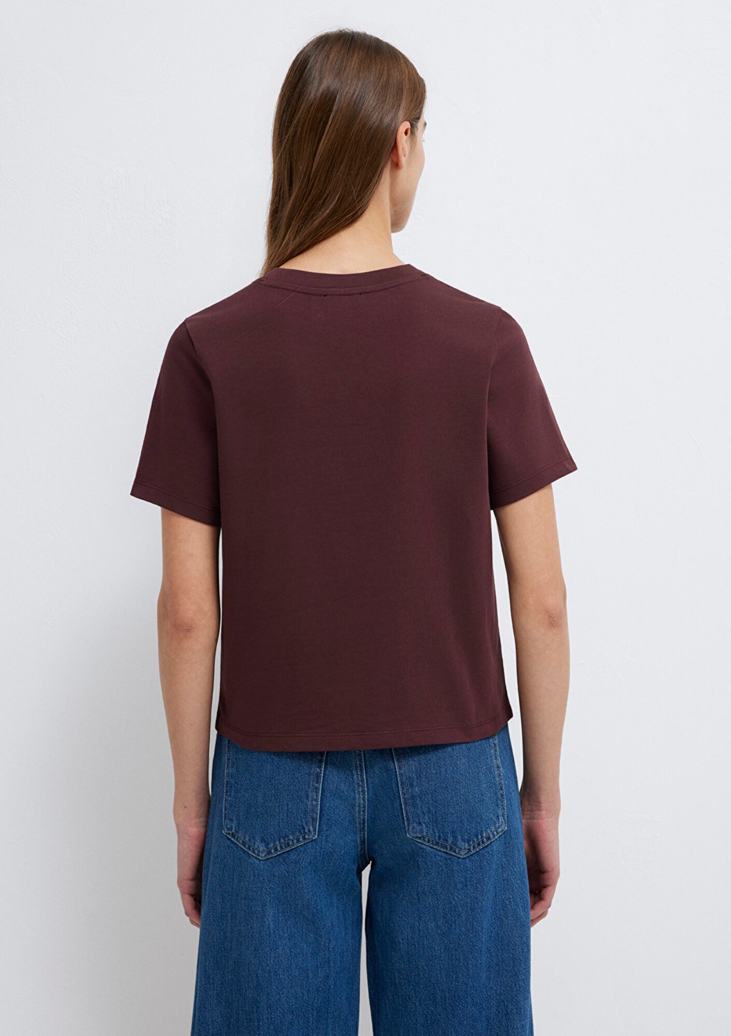 Mavi Bordo Basic Tişört 1613788-70223 görsel 6