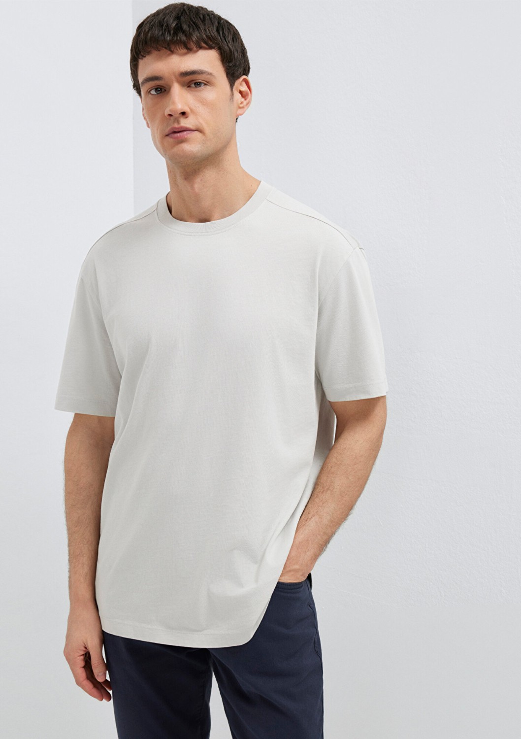 Mavi Gri Basic Tişört 0613466-70077 görsel 3