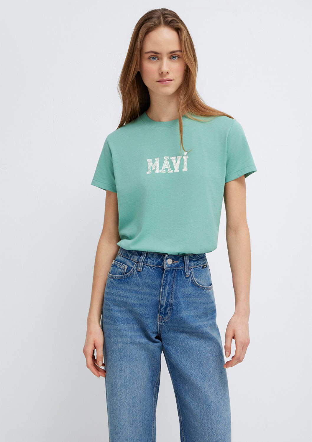 Mavi Baskılı Yeşil Tişört 1612232-71480 görsel 2
