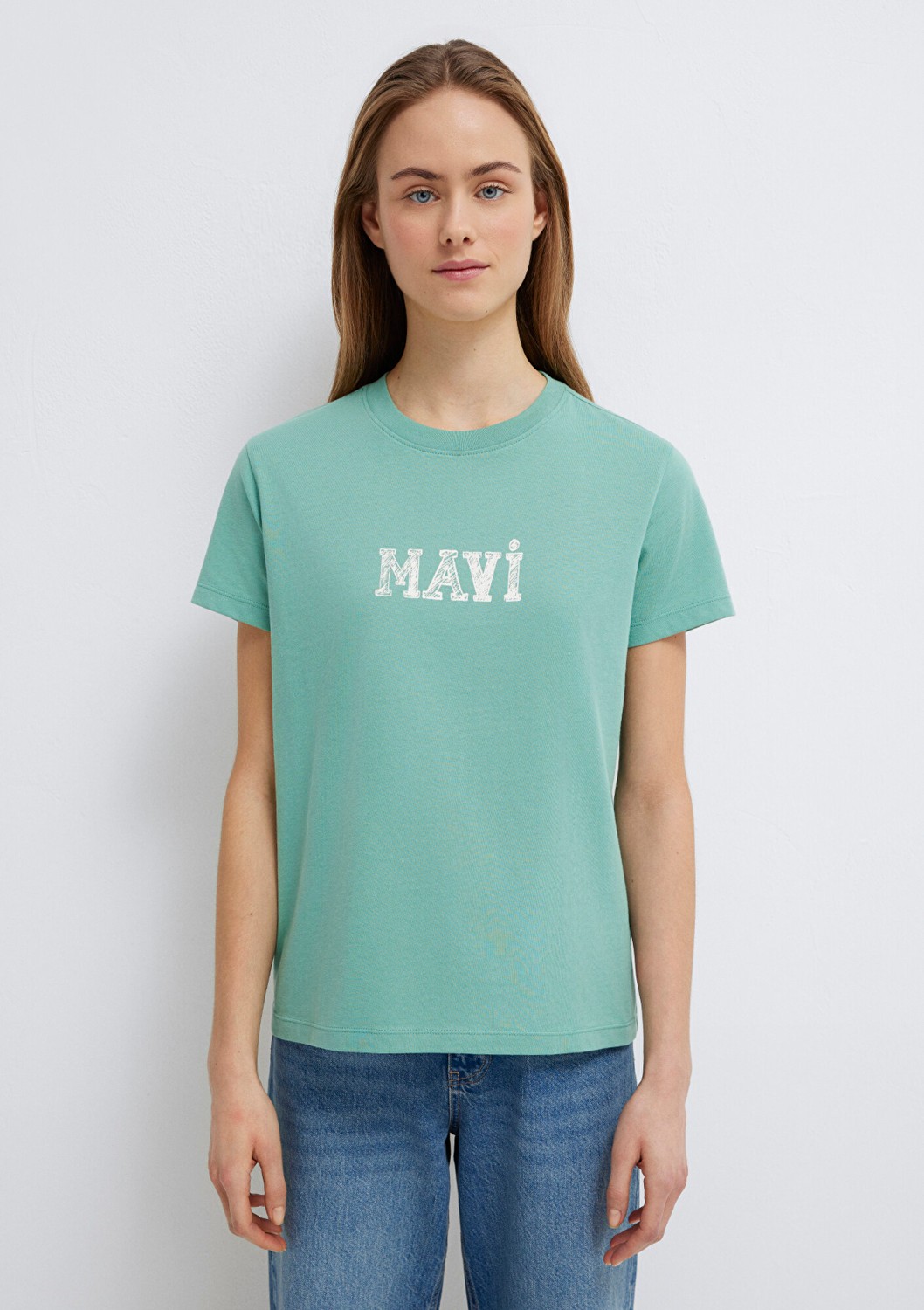 Mavi Baskılı Yeşil Tişört 1612232-71480 görsel 4