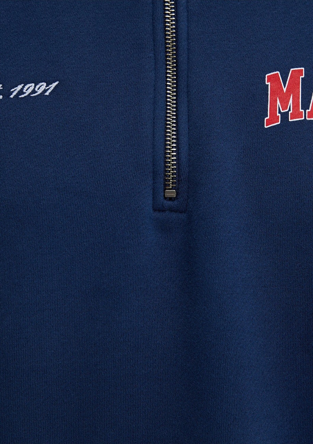 Mavi Logo Baskılı Yarı Fermuarlı Lacivert Sweatshirt 1S10373-70488 görsel 8