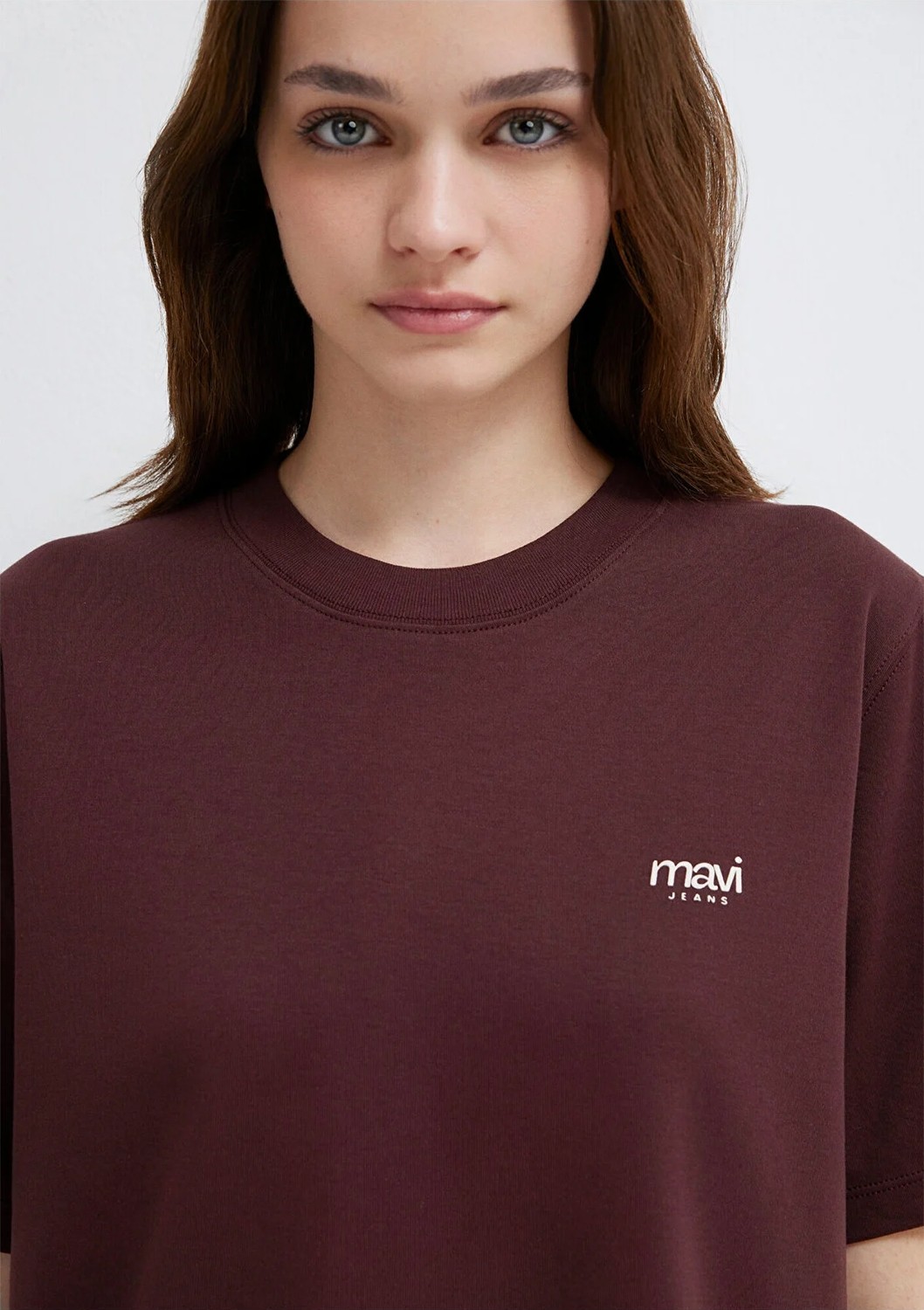 Mavi Jeans Baskılı Bordo Tişört 1613804-70223 görsel 6