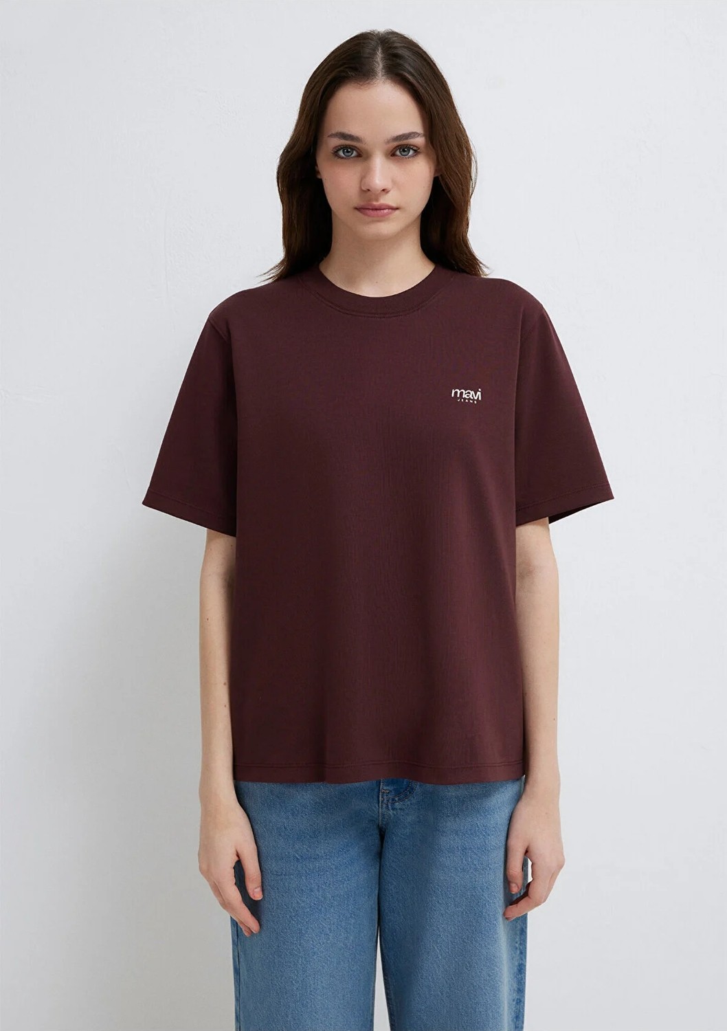 Mavi Jeans Baskılı Bordo Tişört 1613804-70223 görsel 3