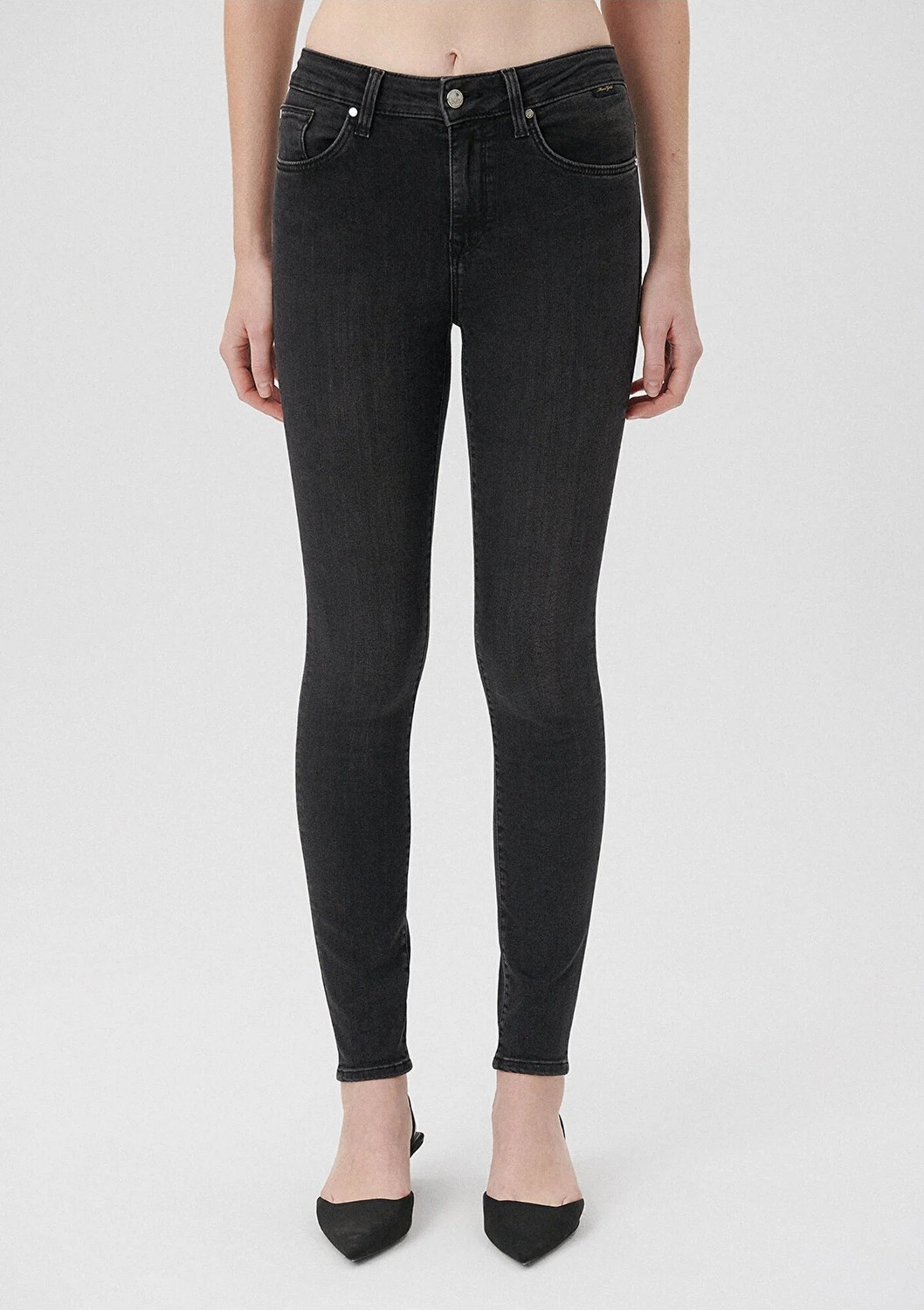 Mavi Kadın Tess Duman Gri Gold Luxury Jean Pantolon 100328-31910 görsel 3