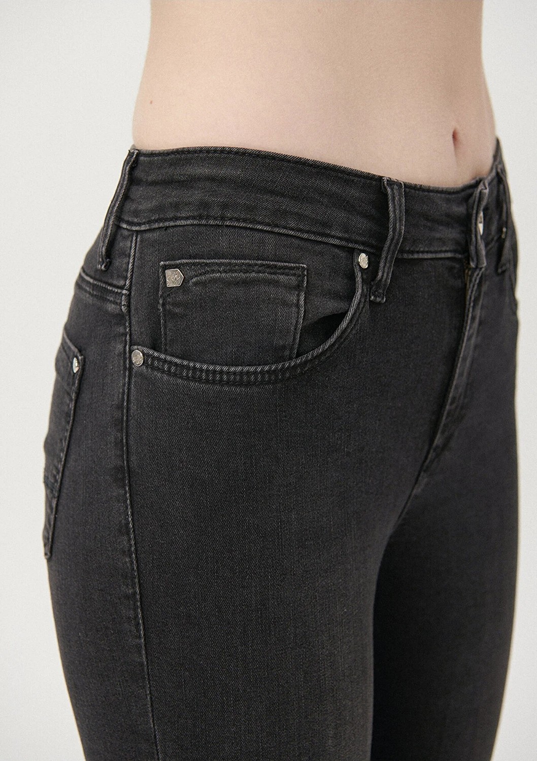 Mavi Kadın Tess Duman Gri Gold Luxury Jean Pantolon 100328-31910 görsel 6