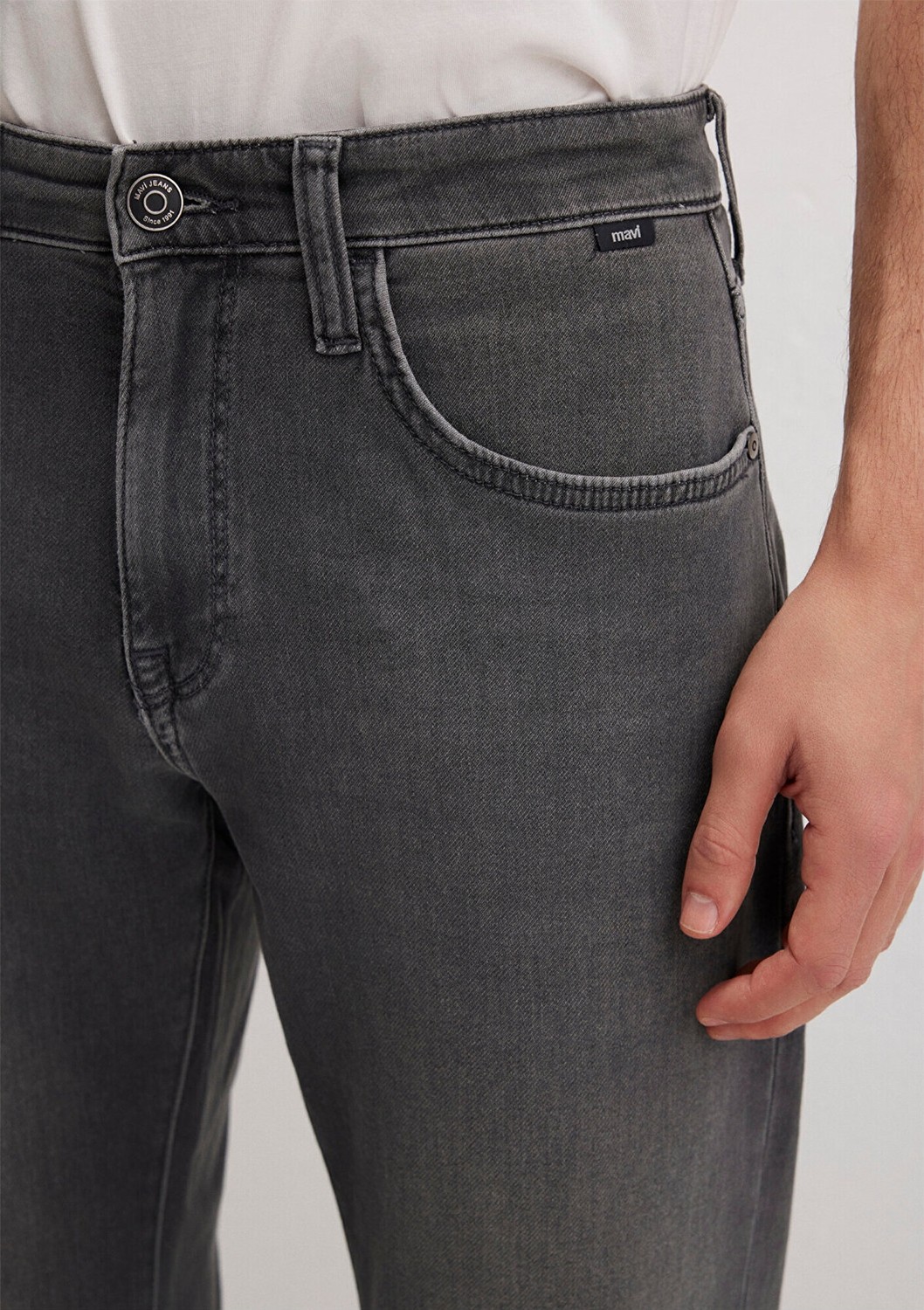 Mavi Marcus Sporty Erkek Koyu Gri Smoke Jean Pantolon 0035189134 Normal Kesim Denim Model 32/34 görsel 5