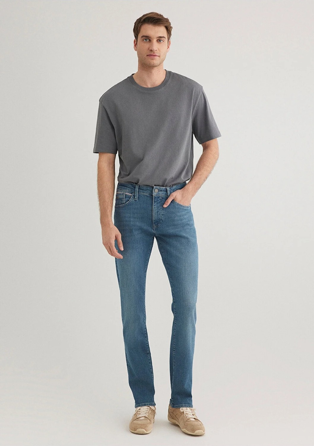 Mavi Jake Krmzbyz Mavi Premium Puslu Vintage Mavi Jean Pantolon 0042285192 görsel 2