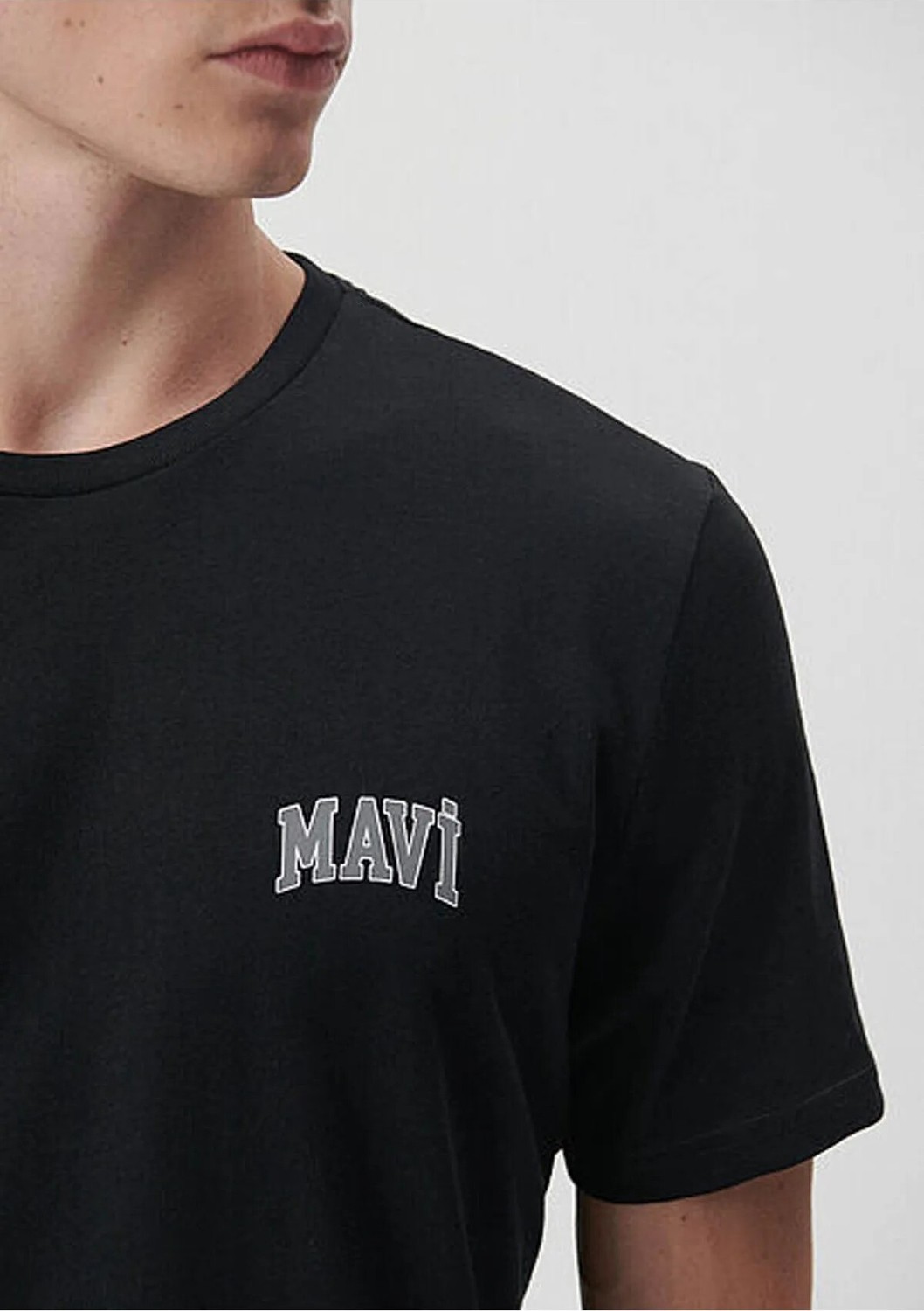 Mavi Logo Baskılı Siyah Tişört 0611714-900 görsel 4