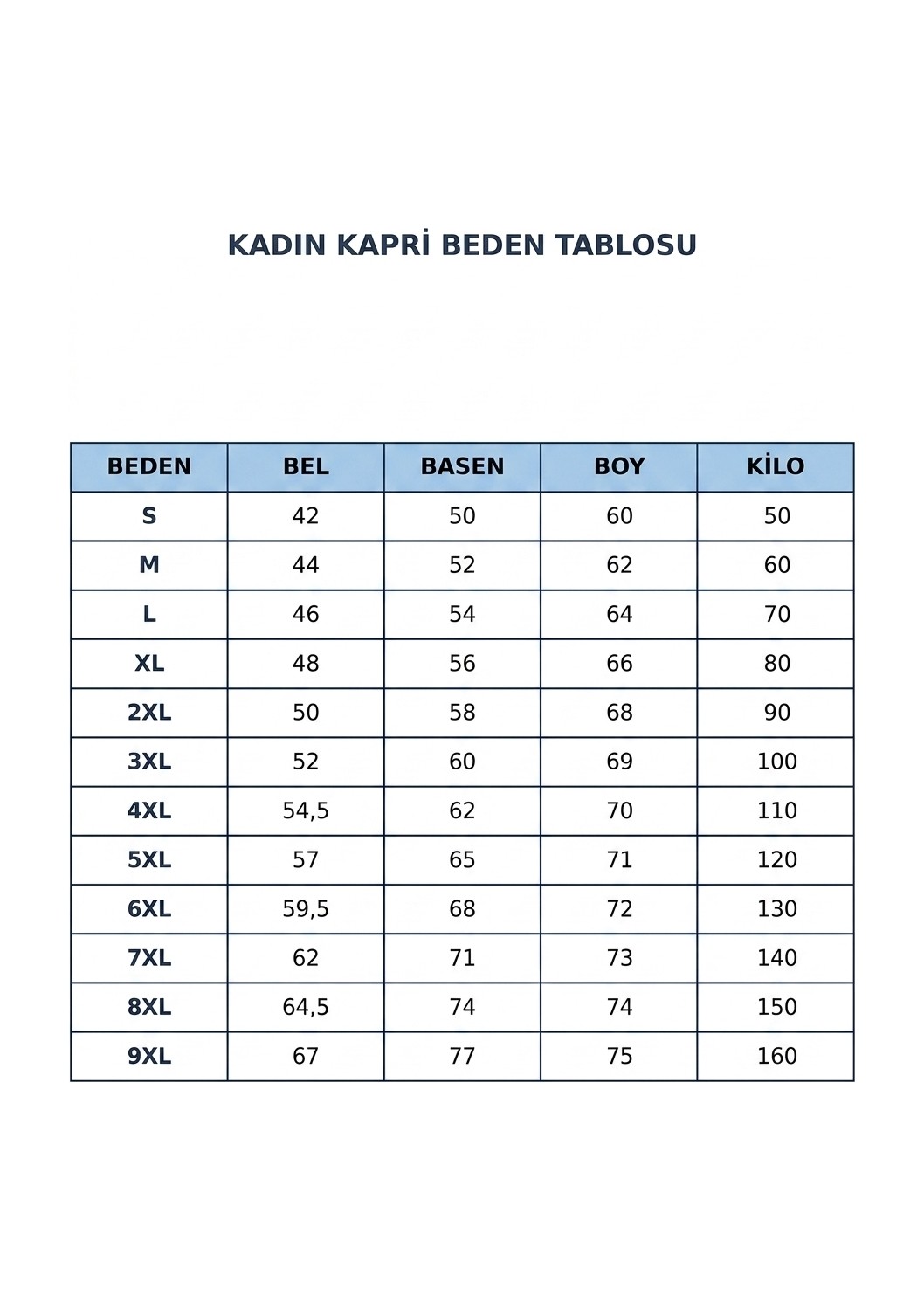 Sngl Kadın Büyük Beden Kapri S M L Xl 2xl 3xl 4xl 5xl 6xl 7xl 8xl 9xl görsel 7