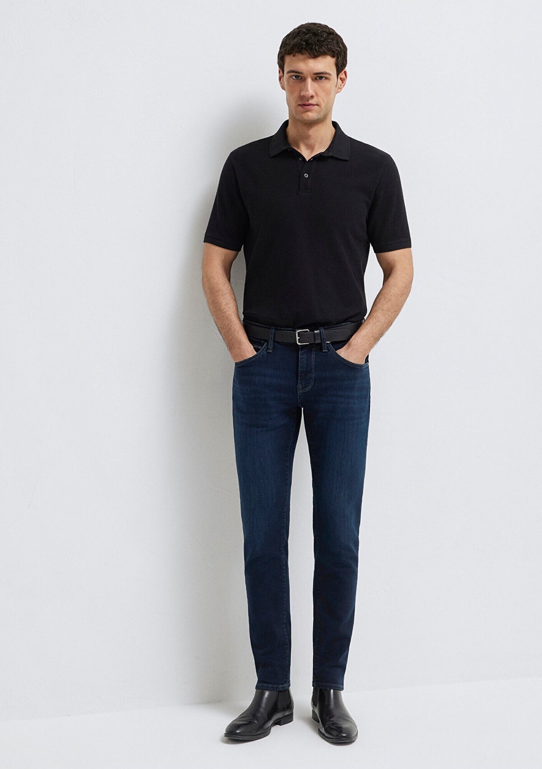 Mavi James Premium Blue Koyu Mürekkep Mavisi Erkek Jean Pantolon 0042487838 Normal Bel Düz Desen Denim görsel 2
