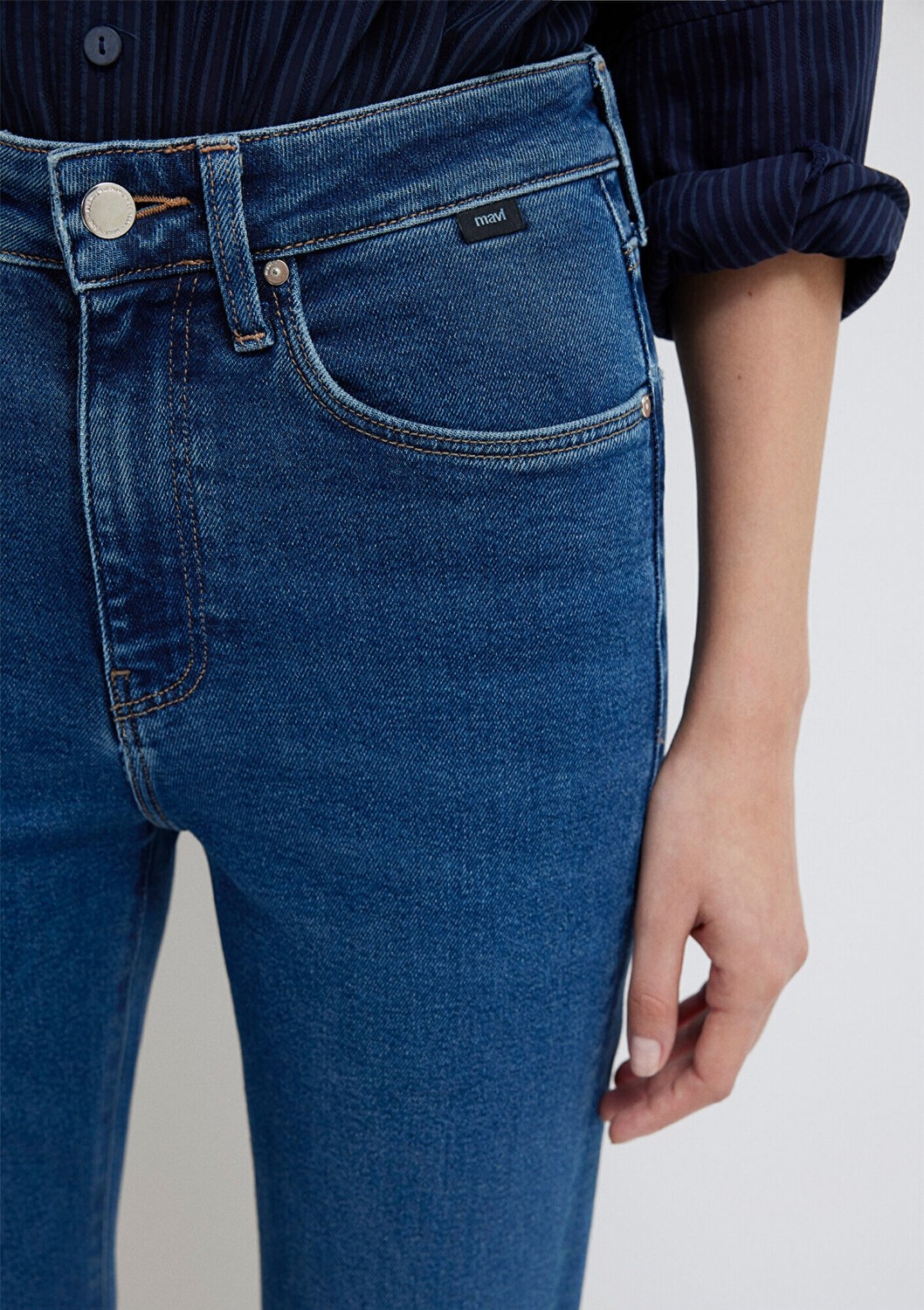 Mavi Bliss Premium Blue Koyu Mavi Jean Pantolon 101437-85292 görsel 7