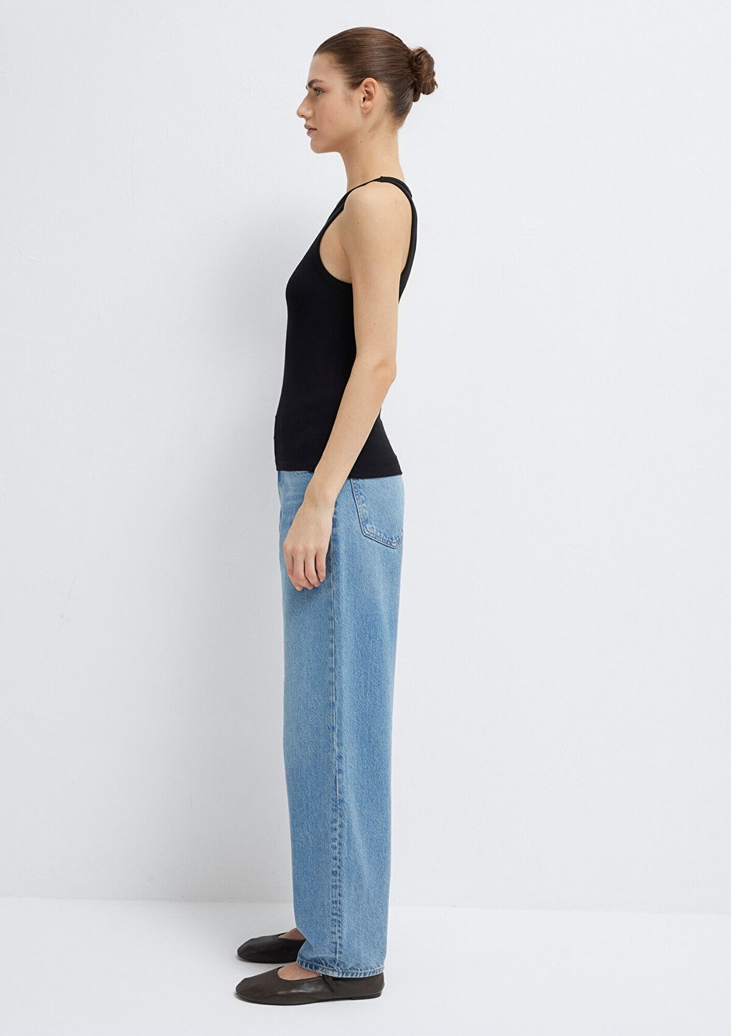 Mavi Halter Yaka Siyah Basic Atlet 1612462-900 görsel 4
