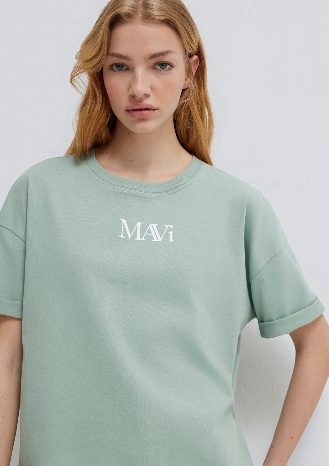 Mavi Logo Baskılı Yeşil Tişört 1611593-71787 görsel 2