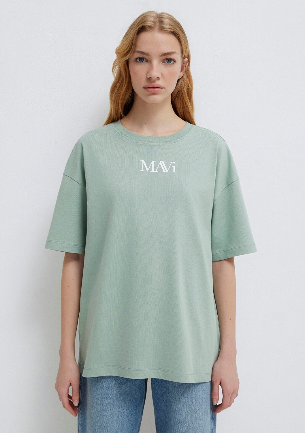 Mavi Logo Baskılı Yeşil Tişört 1611593-71787 görsel 4