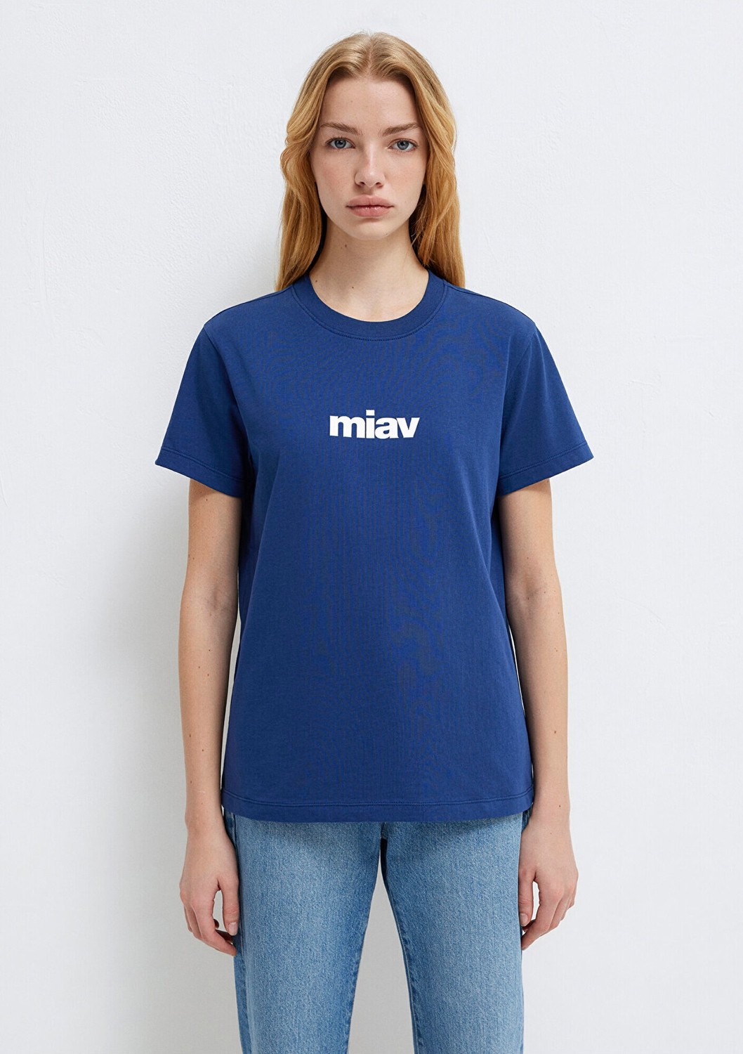 Mavi Miav Baskılı Mavi Tişört 1610622-70722 görsel 3